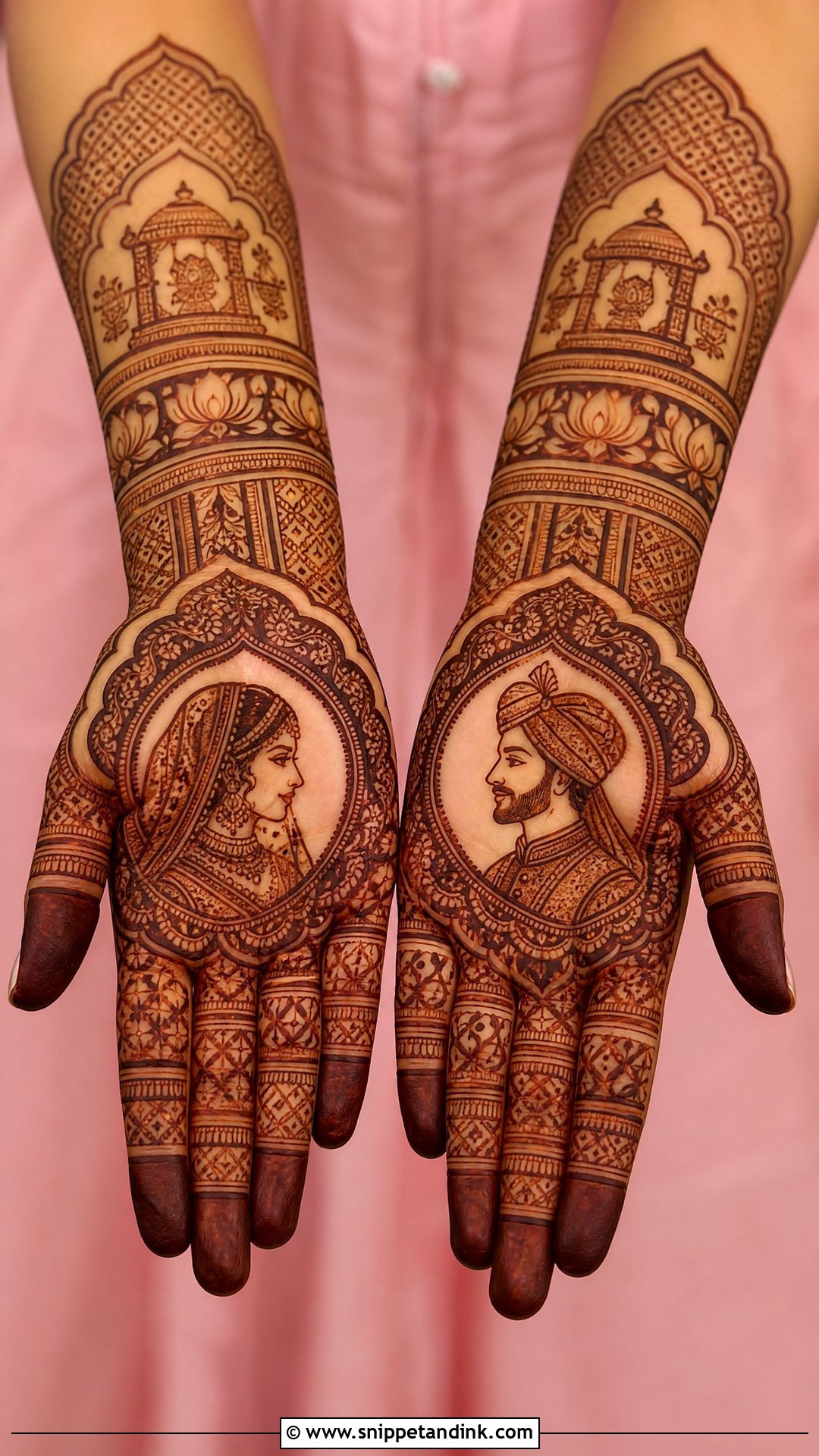 Dulha Dulhan Bridal Mehndi Design - Snippet and Ink - 20 Intricate Bridal Mehndi Designs