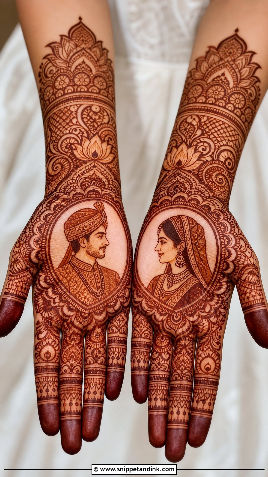 Dulha Dulhan Bridal Mehndi Design - Snippet and Ink - 25 Traditional Indian Bridal Mehndi Designs