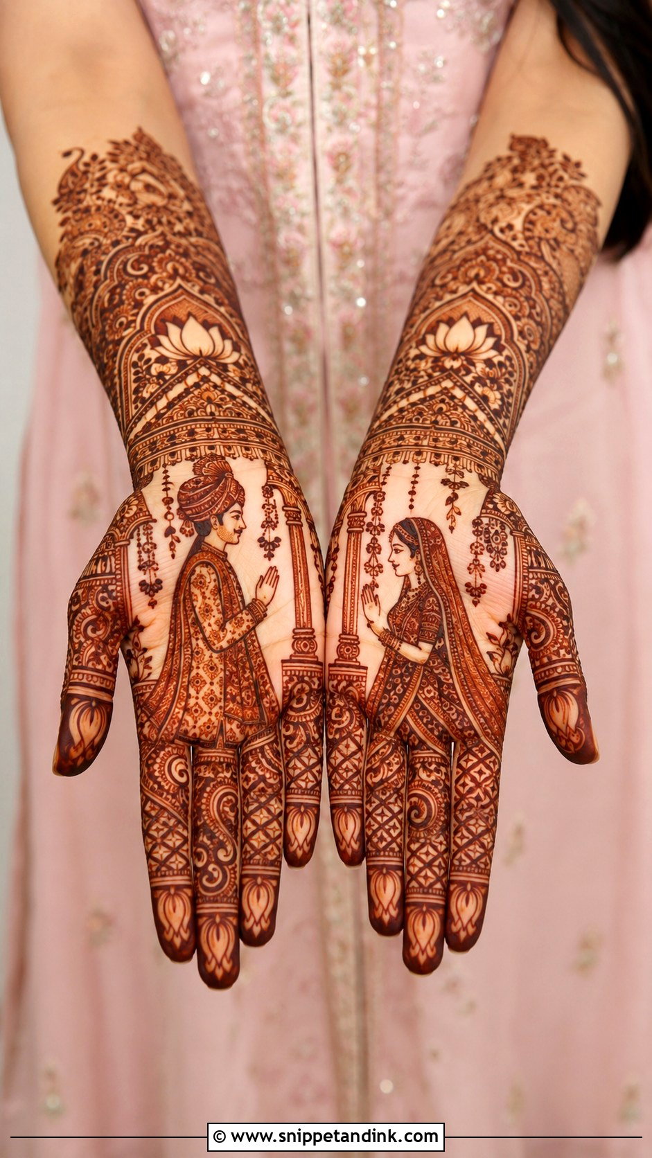 Dulha Dulhan Bridal Mehndi Design - Snippet and Ink - 30 Bridal Wedding Mehendi Designs