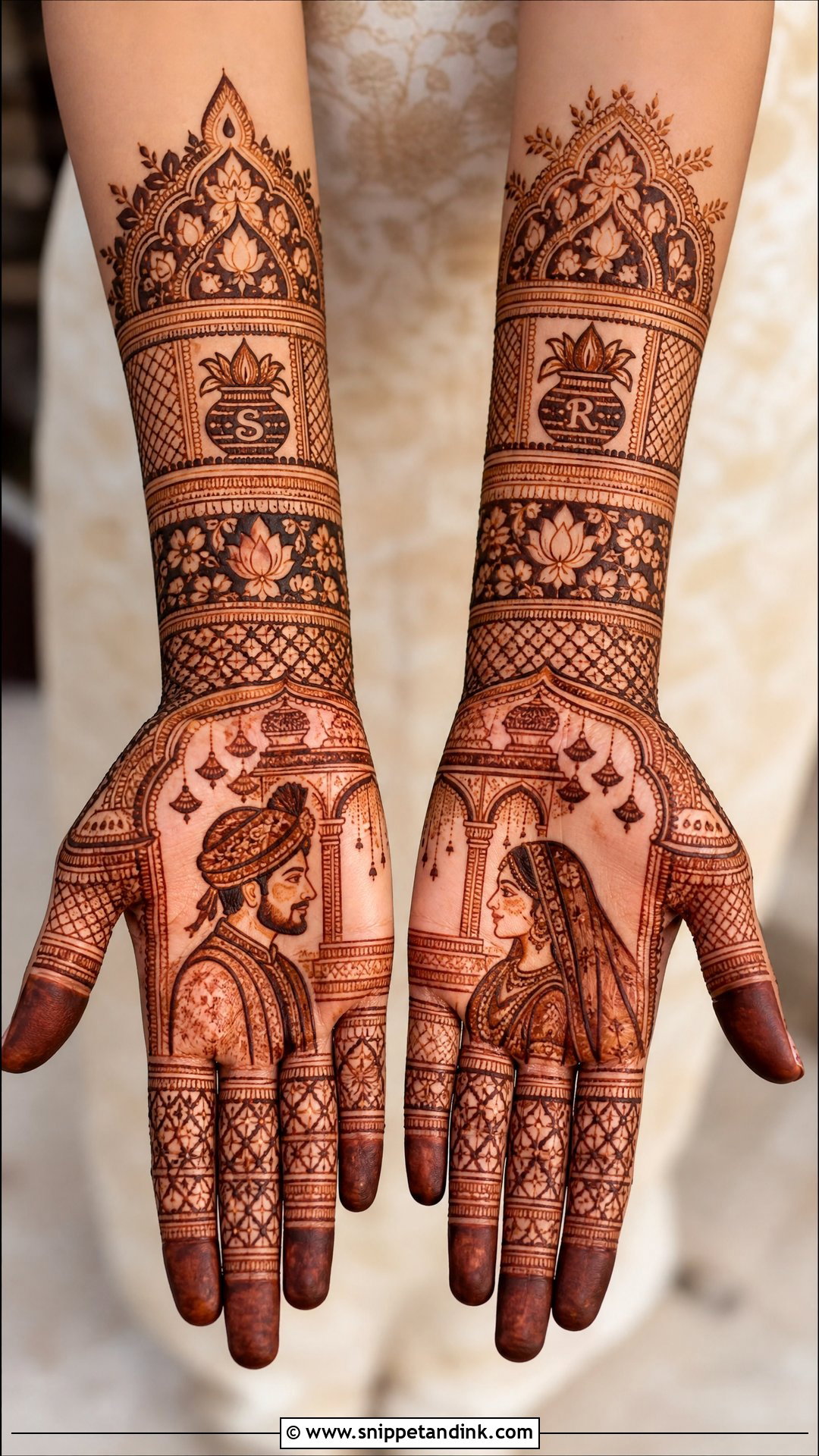 Dulha Dulhan Full Hand Mehndi Design - Snippet and Ink - 20 Full Hand Bridal Mehendi Mehndi Design Ideas