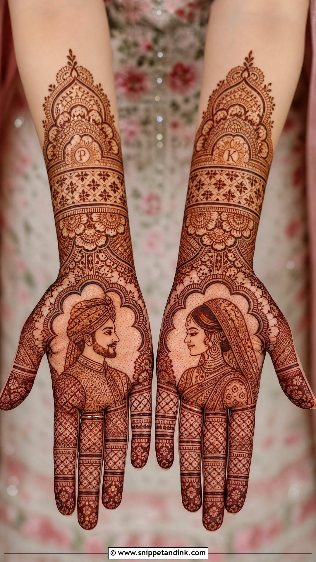 Dulha Dulhan Heavy Bridal Mehndi Design - Snippet and Ink - 20 Heavy Bridal Mehndi Designs