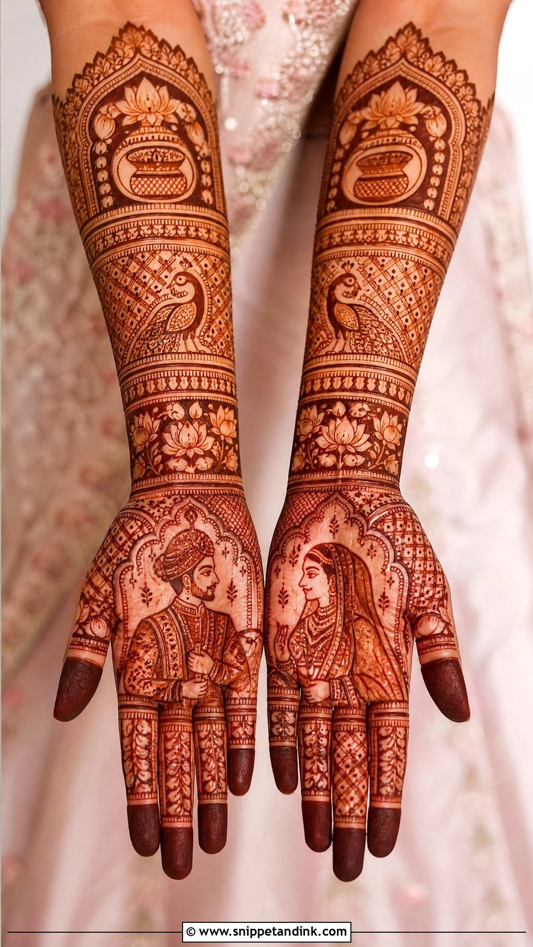 Dulha Dulhan Heavy Bridal Mehndi Design - Snippet and Ink - 20 Dhula Dhulan Mehndi Designs