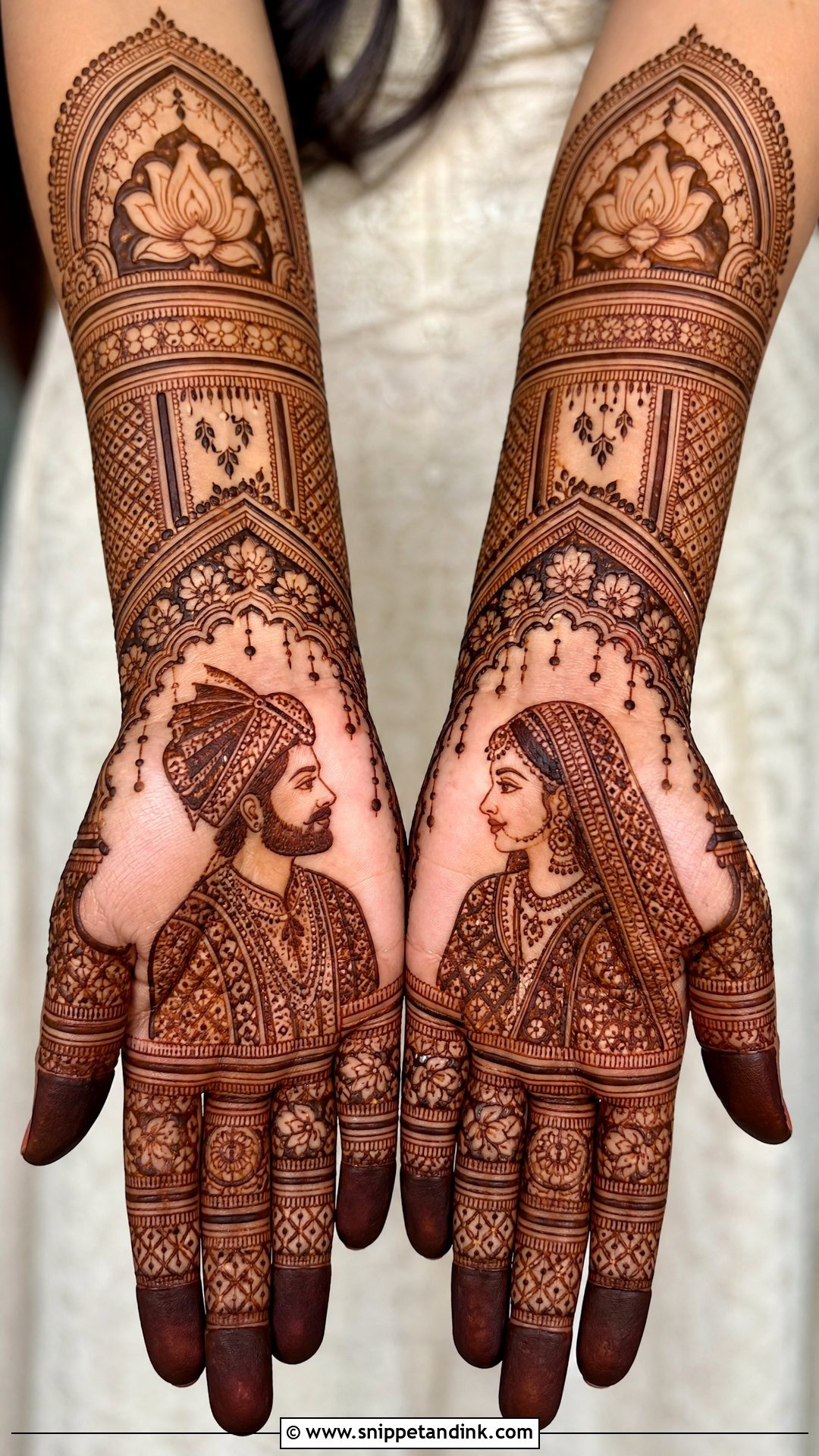 Dulha Dulhan Hindu Bridal Mehndi Design - Snippet and Ink - 25 Hindu Bridal Mehndi Designs