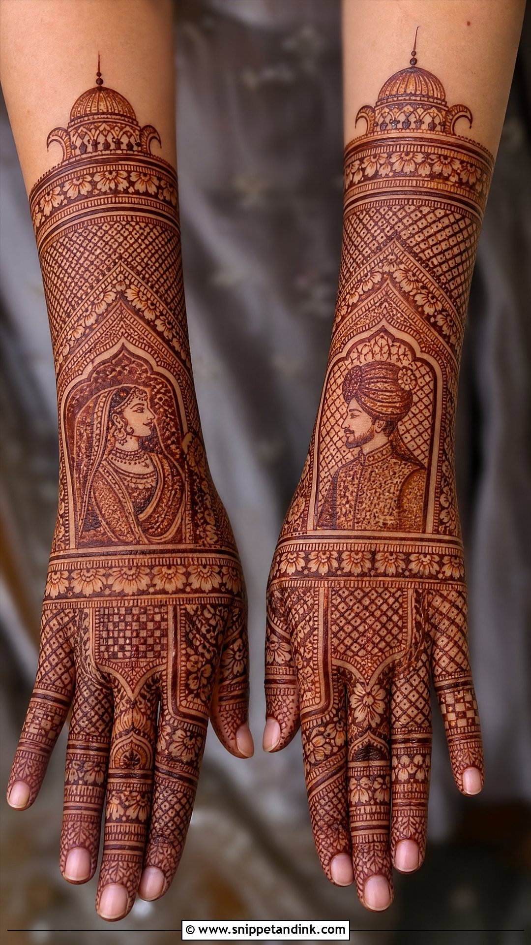 Dulha Dulhan Jaali Mehndi Design - Snippet and Ink - 30 Dulha Dulhan Mehndi Designs