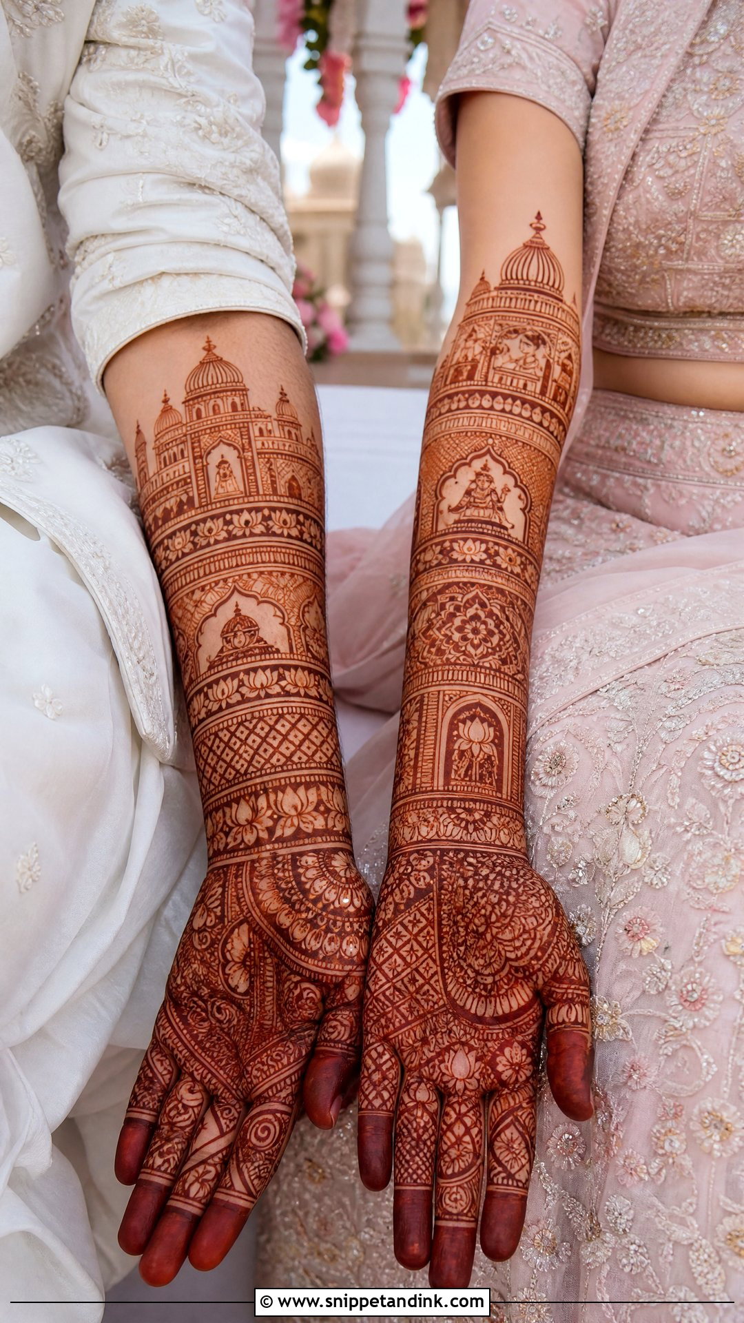 Dulha Dulhan Mandap Mehndi Design - Snippet and Ink - 30 Dulha Dulhan Mehndi Designs
