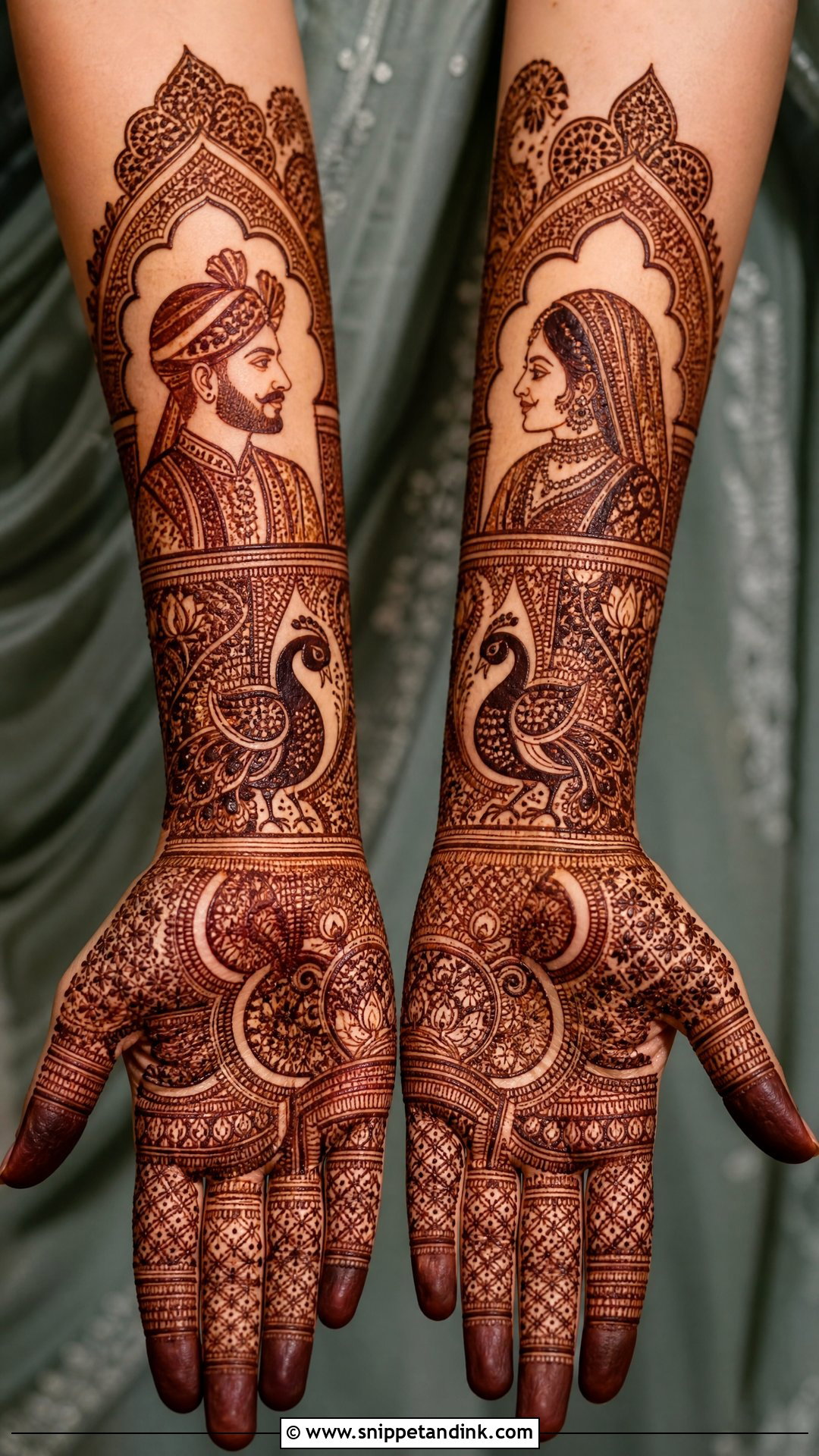 Dulha Dulhan Mehndi Design - Snippet and Ink - 20 Marriage Mehndi Designs