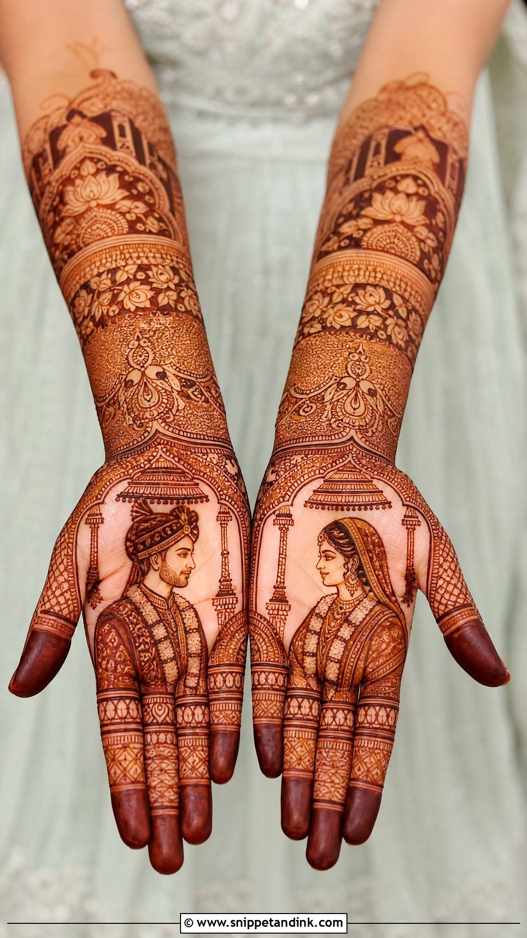 Dulha Dulhan Mehndi Design - Snippet and Ink - 20 Mehndi Dulhan Design Ideas