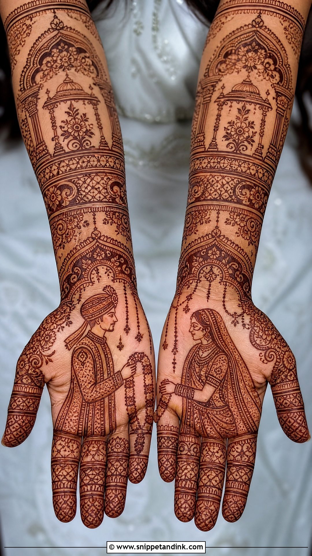 Dulha Dulhan Mehndi Design - Snippet and Ink - 20 Bridal Dulhan Mehndi Designs