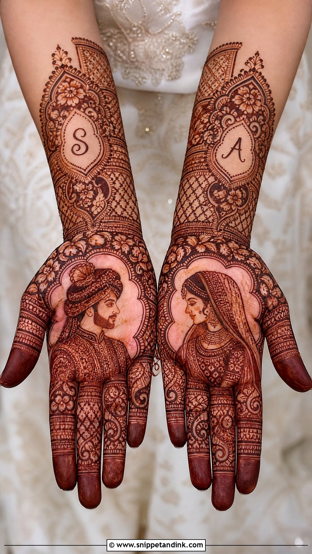 Dulha Dulhan Name Mehndi Design - Snippet and Ink - 30 Dulha Dulhan Mehndi Designs