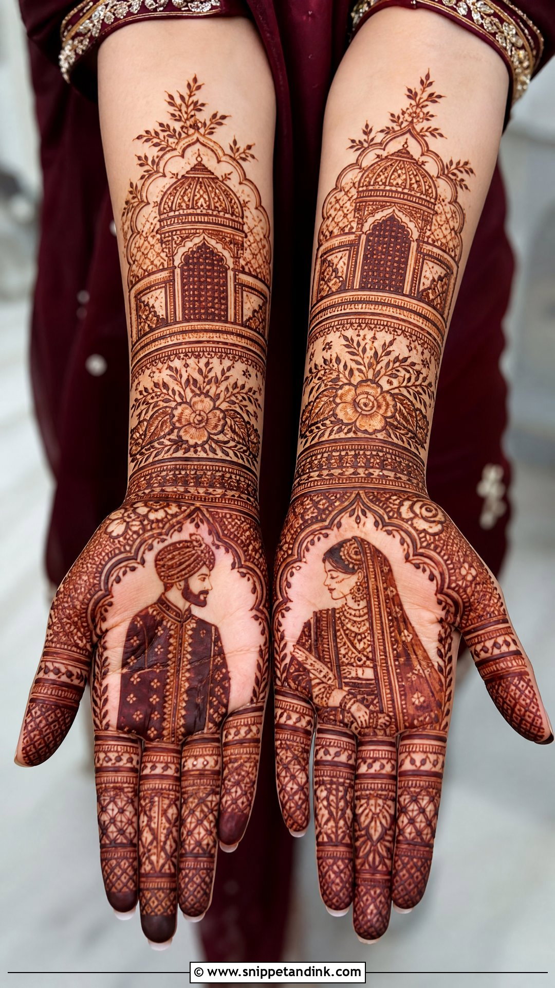 Dulha Dulhan Pakistani Mehndi Design - Snippet and Ink - 20 Dhula Dhulan Mehndi Designs