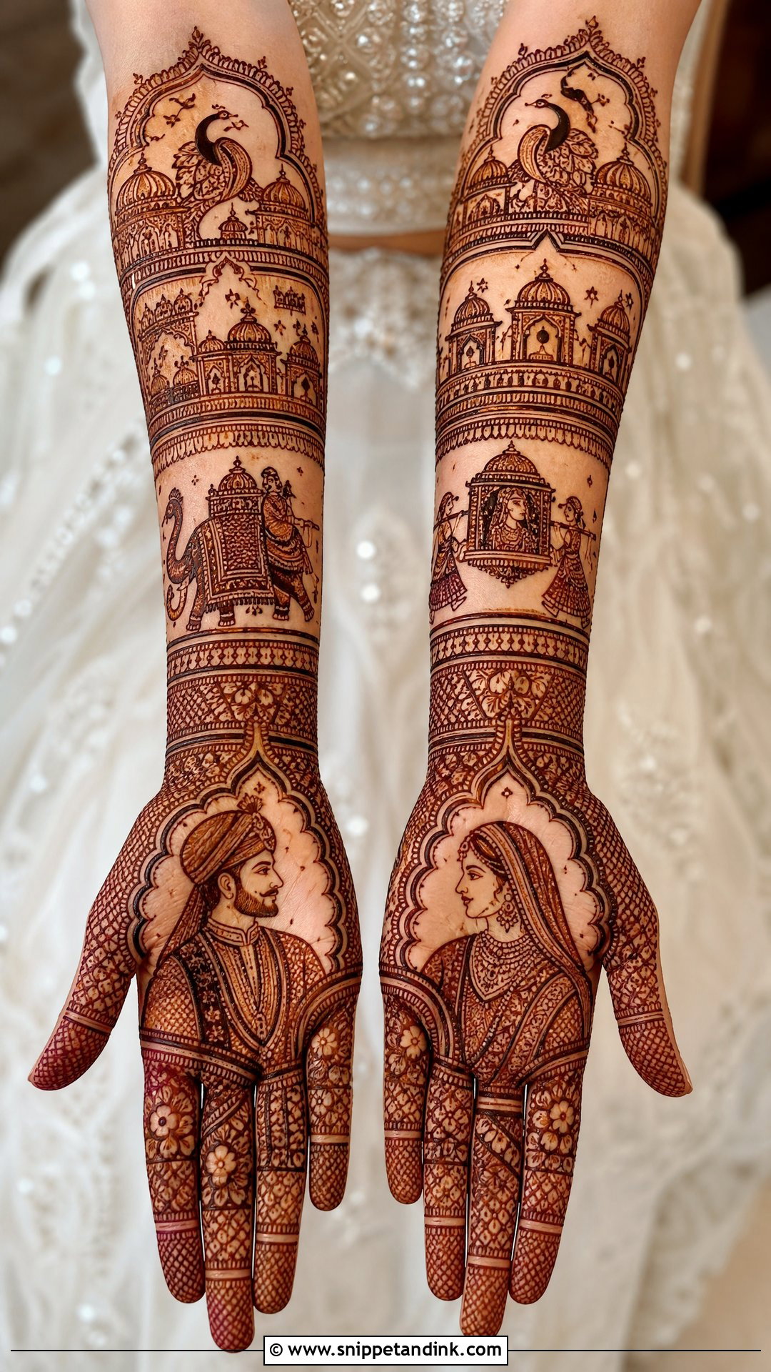 Dulha Dulhan Rajasthani Mehndi Design - Snippet and Ink - 20 Dhula Dhulan Mehndi Designs