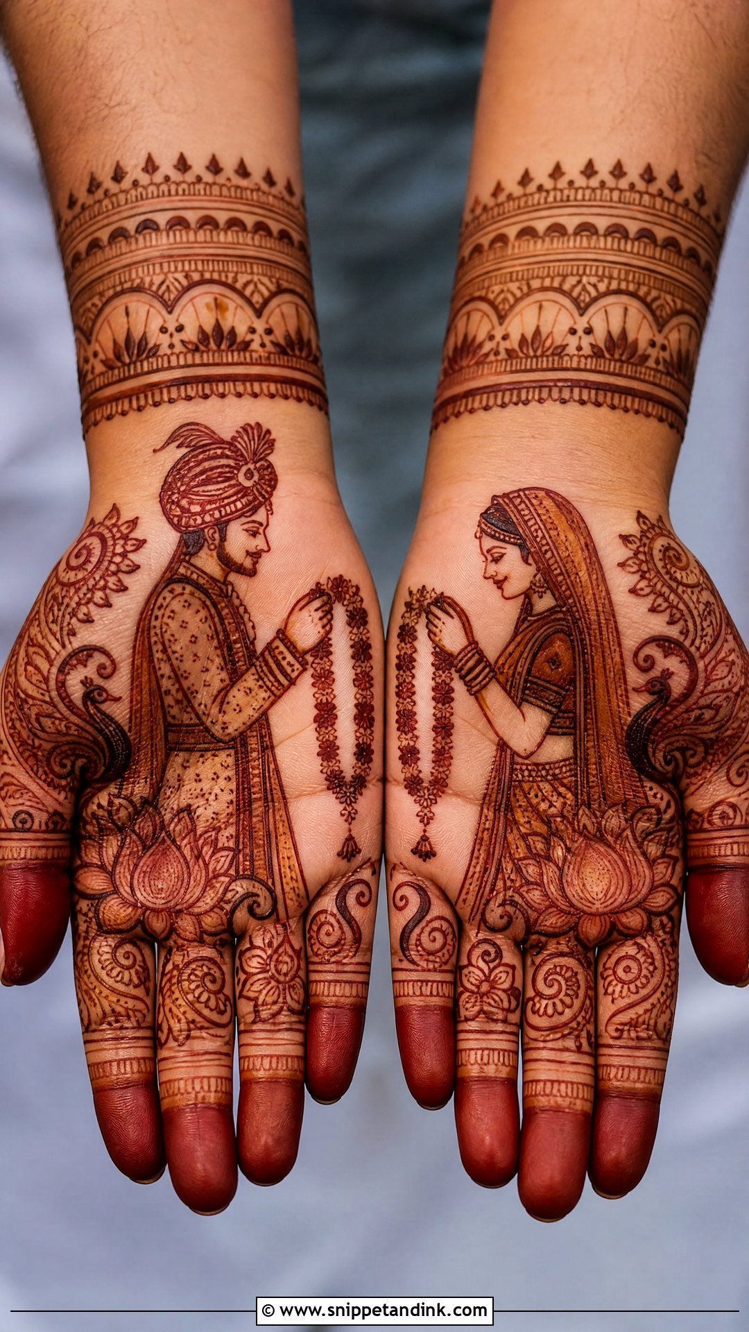 Dulha Dulhan Varmala Mehndi Design - Snippet and Ink - 20 Varmala Mehndi Design Ideas