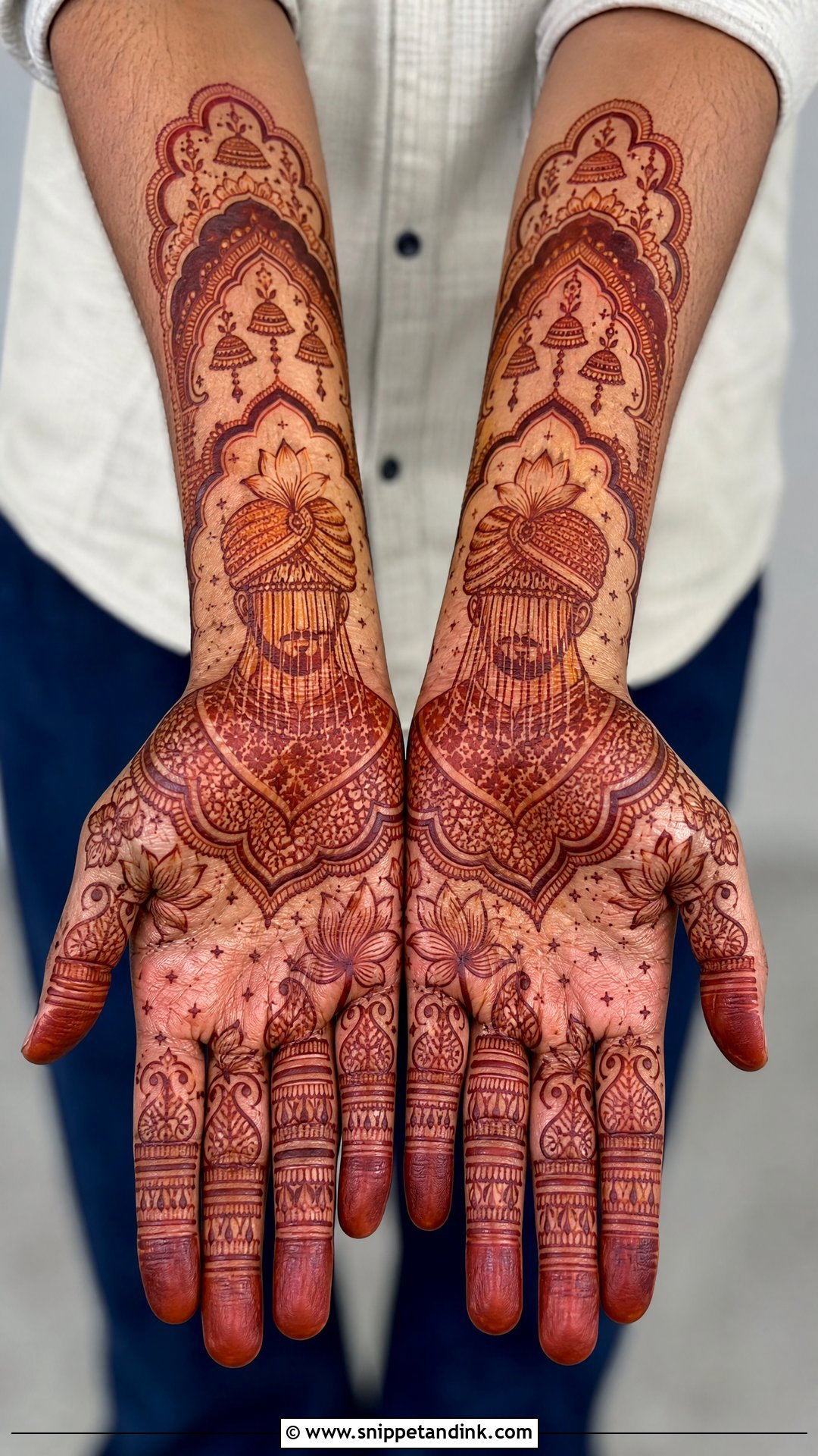 Dulha Face Mehndi Design - Snippet and Ink - 25 Groom Face Mehndi Designs