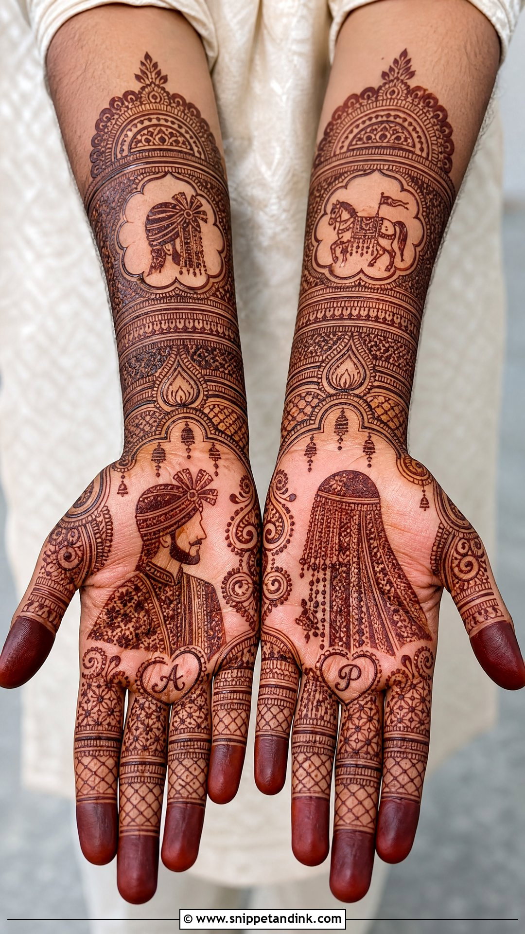 Dulha Groom Mehndi Design - Snippet and Ink - 20 Groom Mehndi Designs