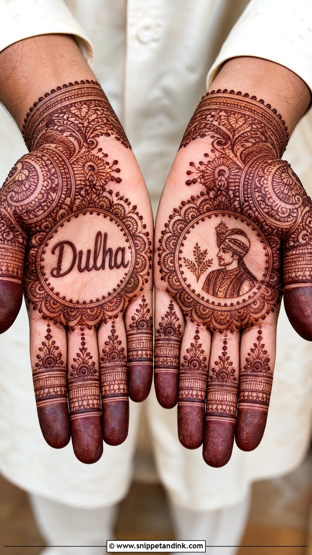 Dulha Mehndi Design - Snippet and Ink - 20 Groom Mehndi Design for Men Ideas