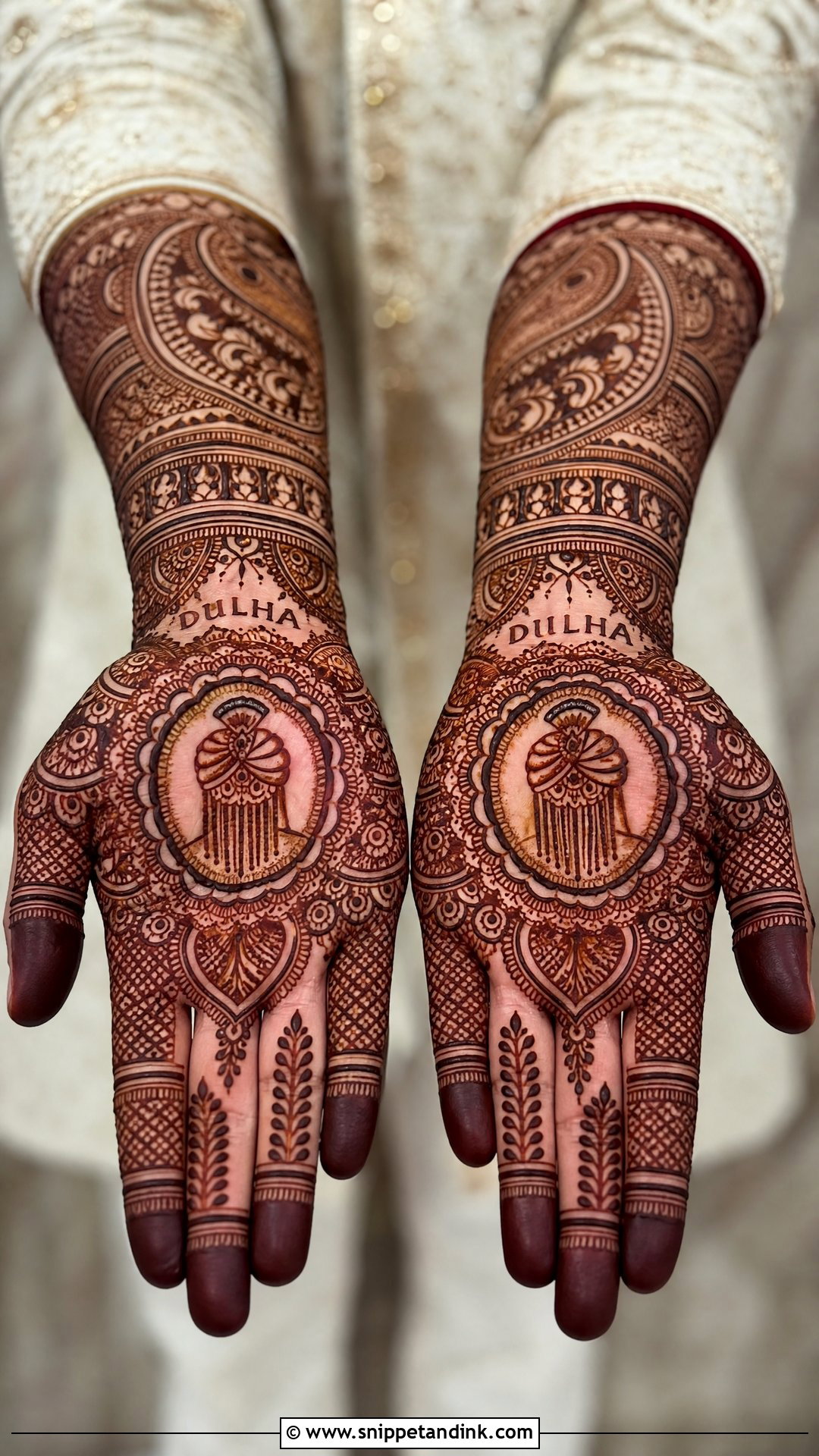 Dulha Mehndi Design - Snippet and Ink - 20 Bridegroom Mehndi Designs
