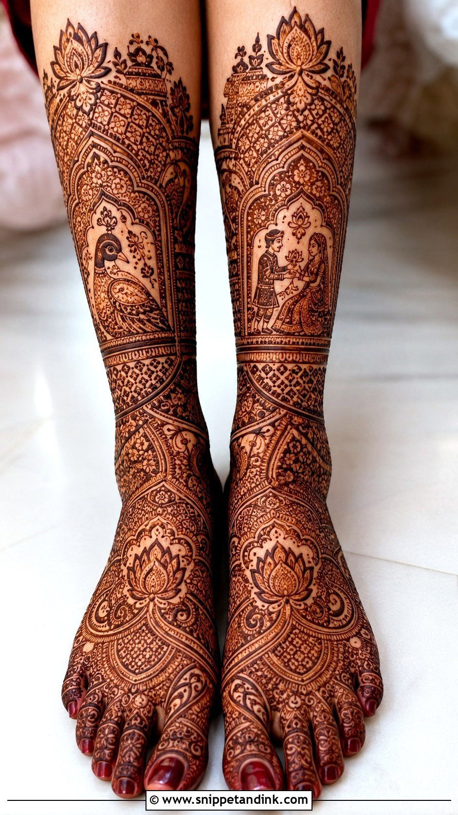 Dulhan Foot Mehndi Design - Snippet and Ink - 35 Foot Mehndi Designs