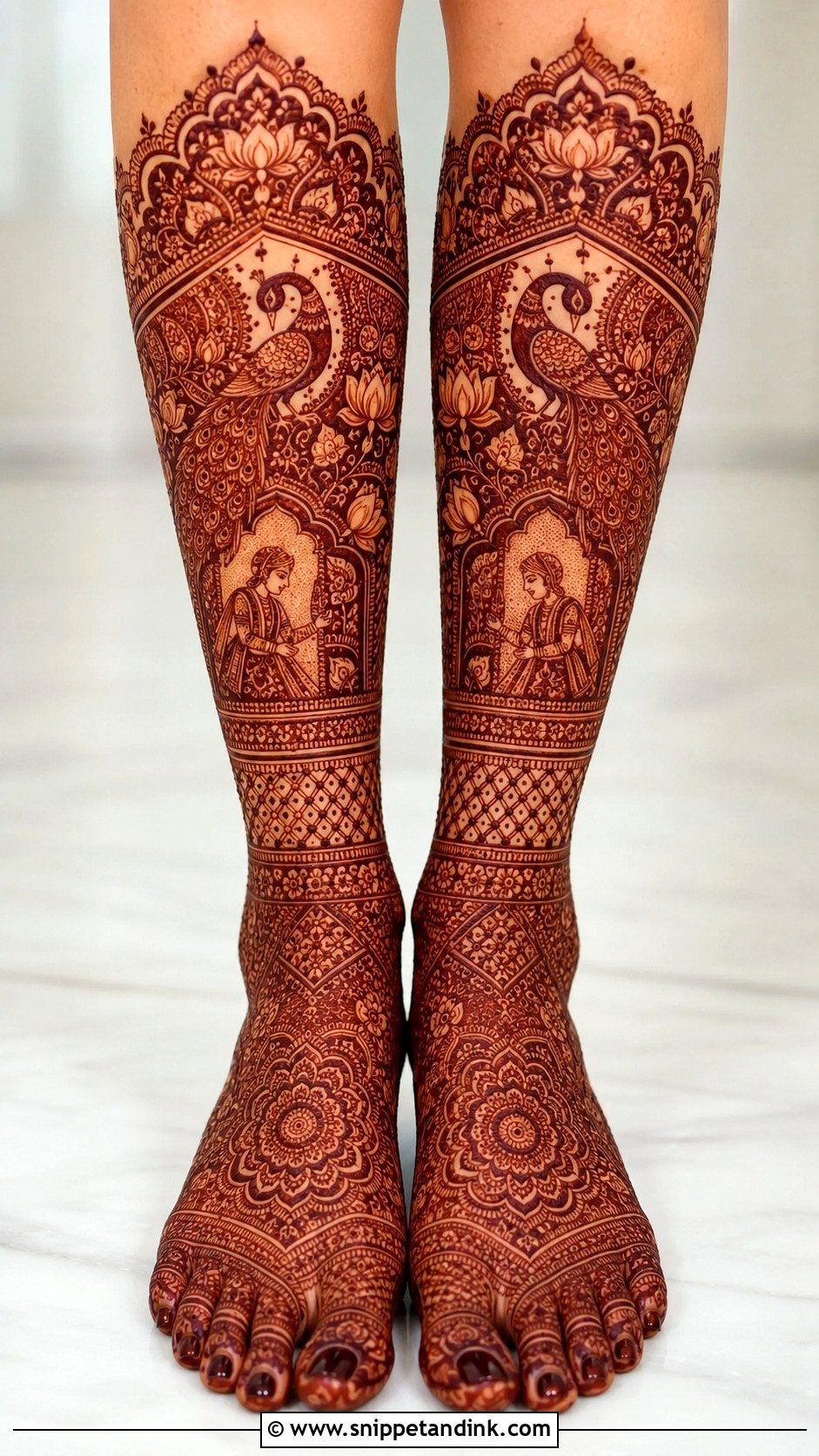 Dulhan Leg Mehndi Design - Snippet and Ink - 35 Leg Mehndi Design Ideas