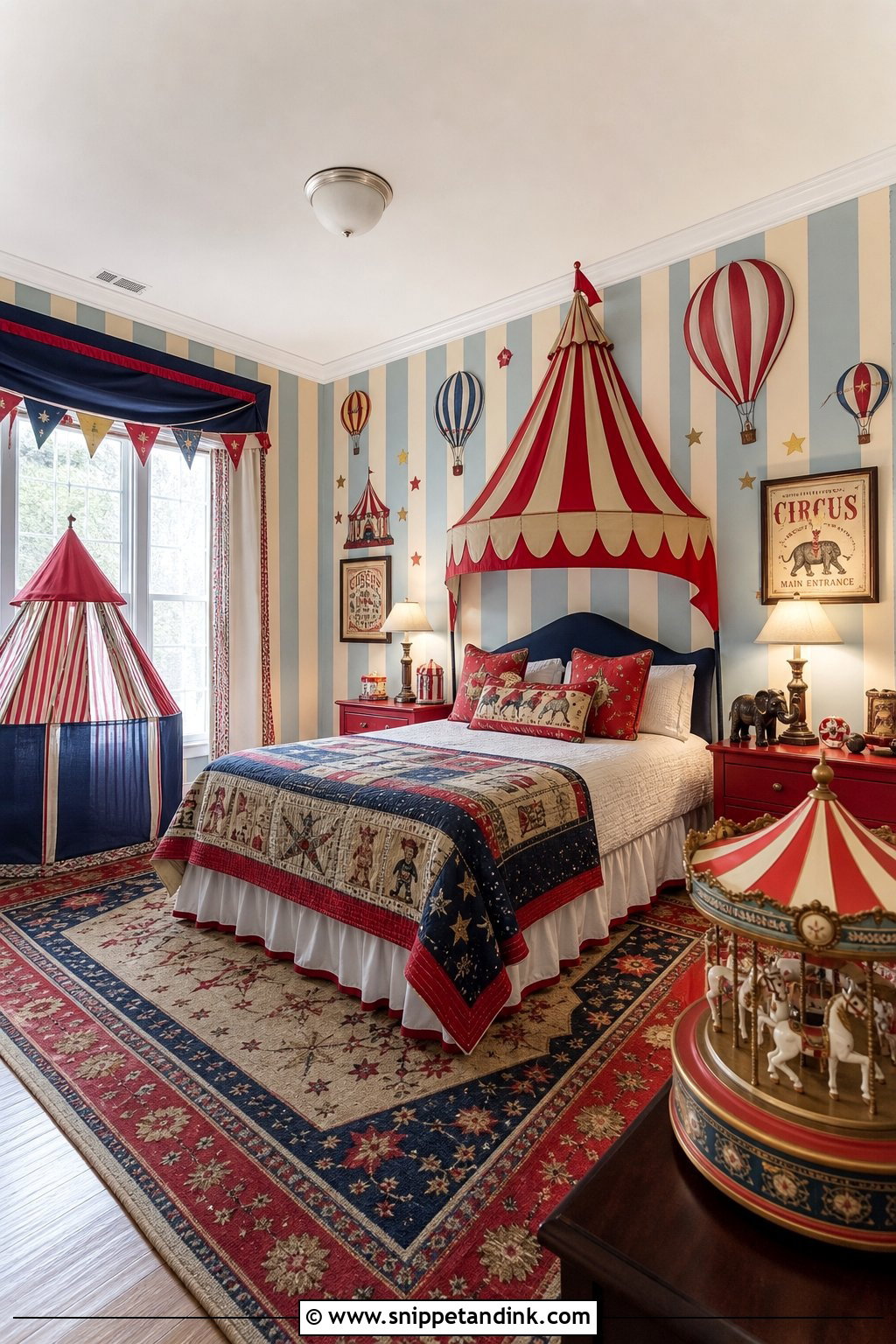 Dumbo Circus Fun - Snippet and Ink - 25 Disney Bedroom Ideas for Magical Spaces