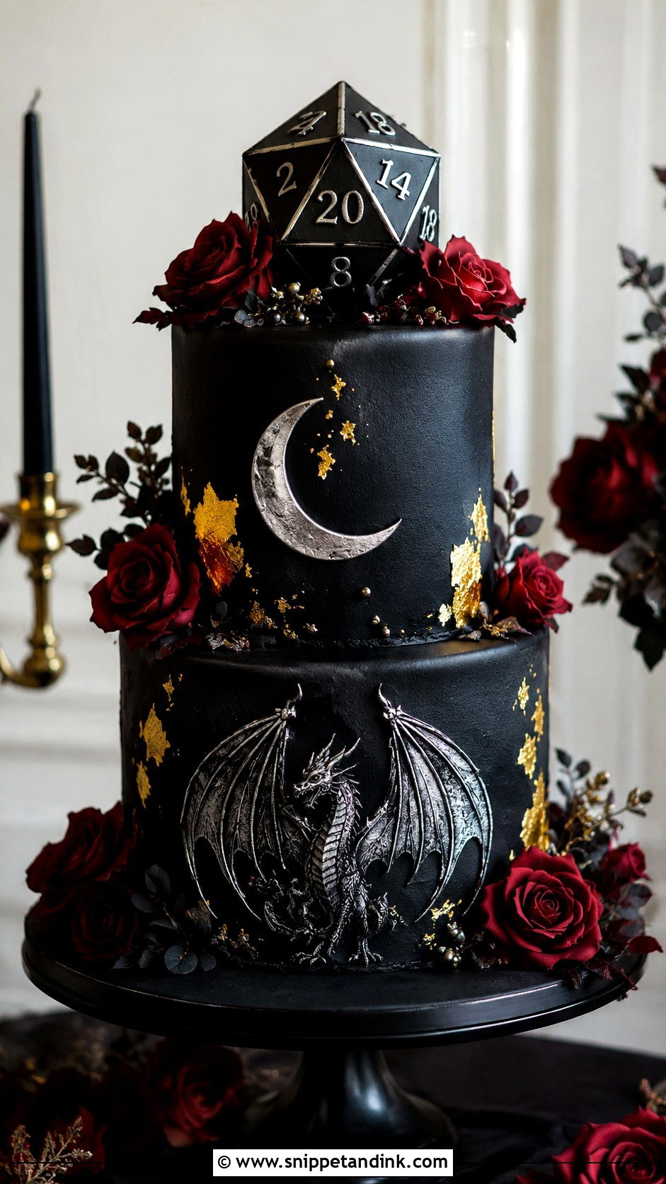 Dungeons And Dragons Black Wedding Cake - Snippet and Ink - 25 Dungeons and Dragons Wedding Cake Ideas