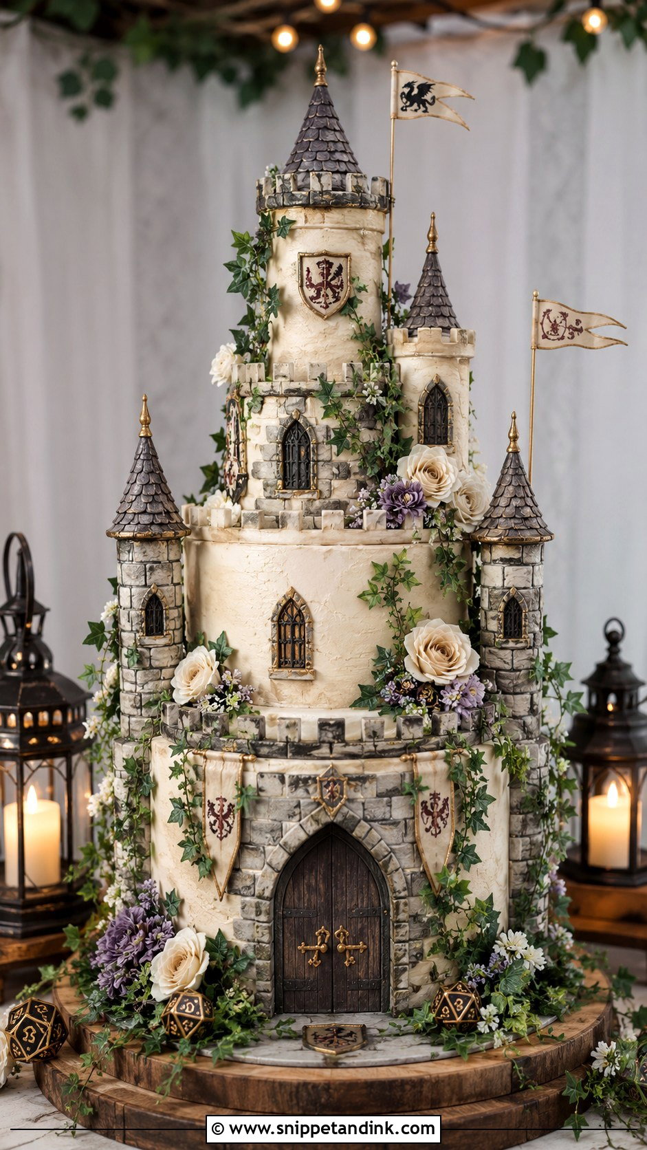 Dungeons And Dragons Castle Wedding Cake - Snippet and Ink - 25 Dungeons and Dragons Wedding Cake Ideas