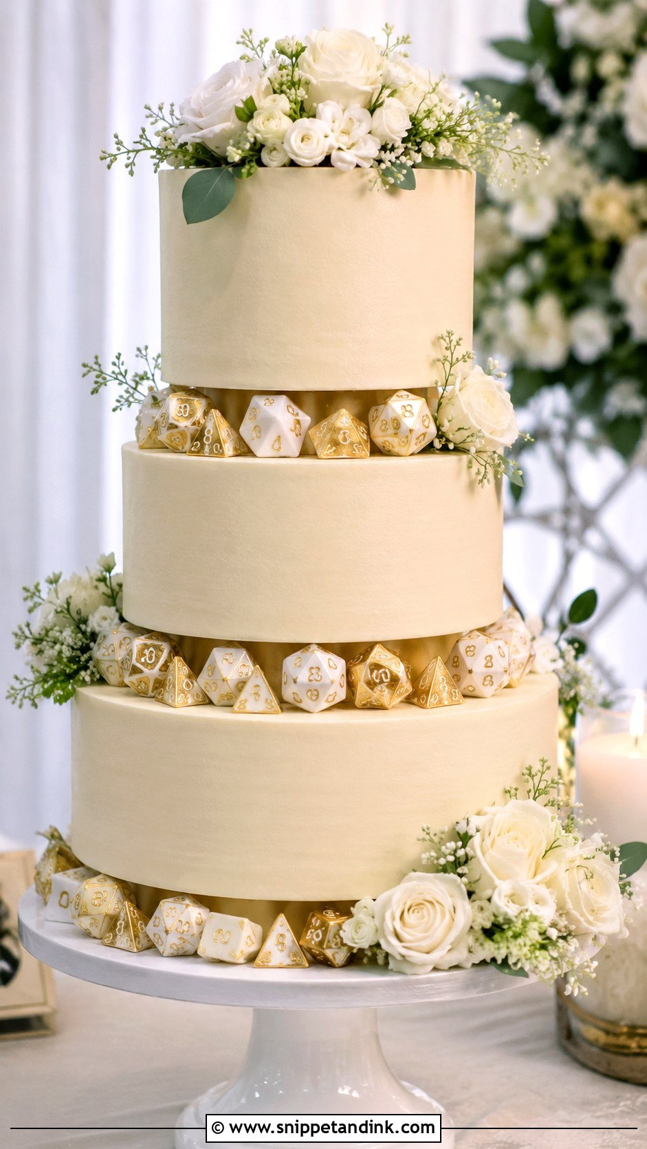Dungeons And Dragons Dice Wedding Cake - Snippet and Ink - 25 Dungeons and Dragons Wedding Cake Ideas