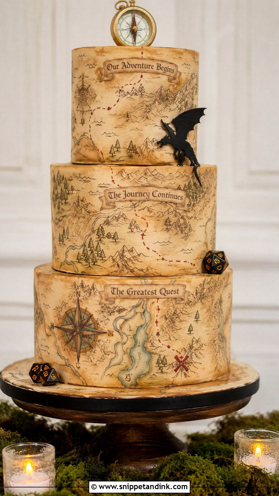 Dungeons And Dragons Map Wedding Cake - Snippet and Ink - 25 Dungeons and Dragons Wedding Cake Ideas