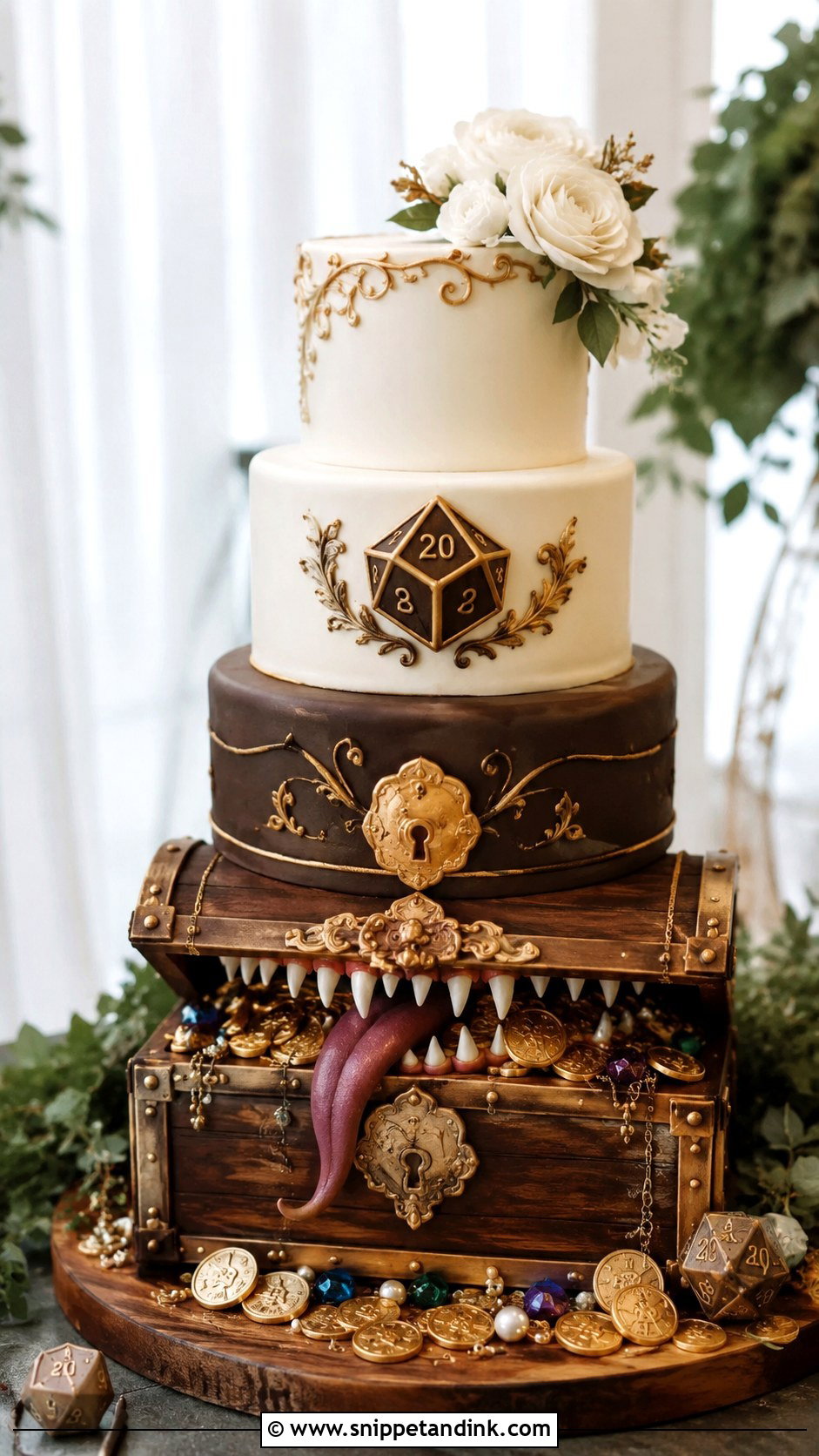 Dungeons And Dragons Mimic Wedding Cake - Snippet and Ink - 25 Dungeons and Dragons Wedding Cake Ideas