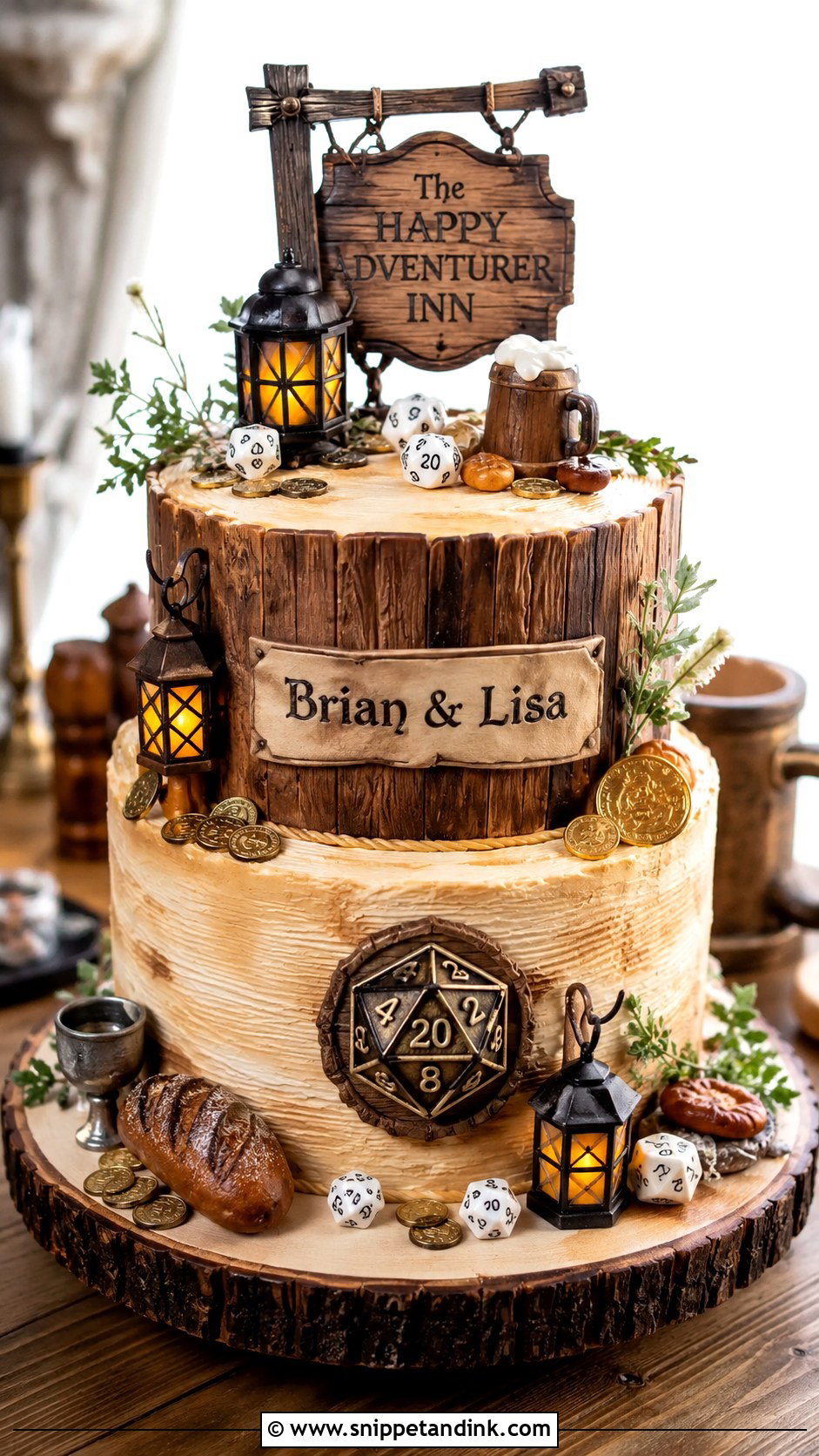 Dungeons And Dragons Tavern Wedding Cake - Snippet and Ink - 25 Dungeons and Dragons Wedding Cake Ideas