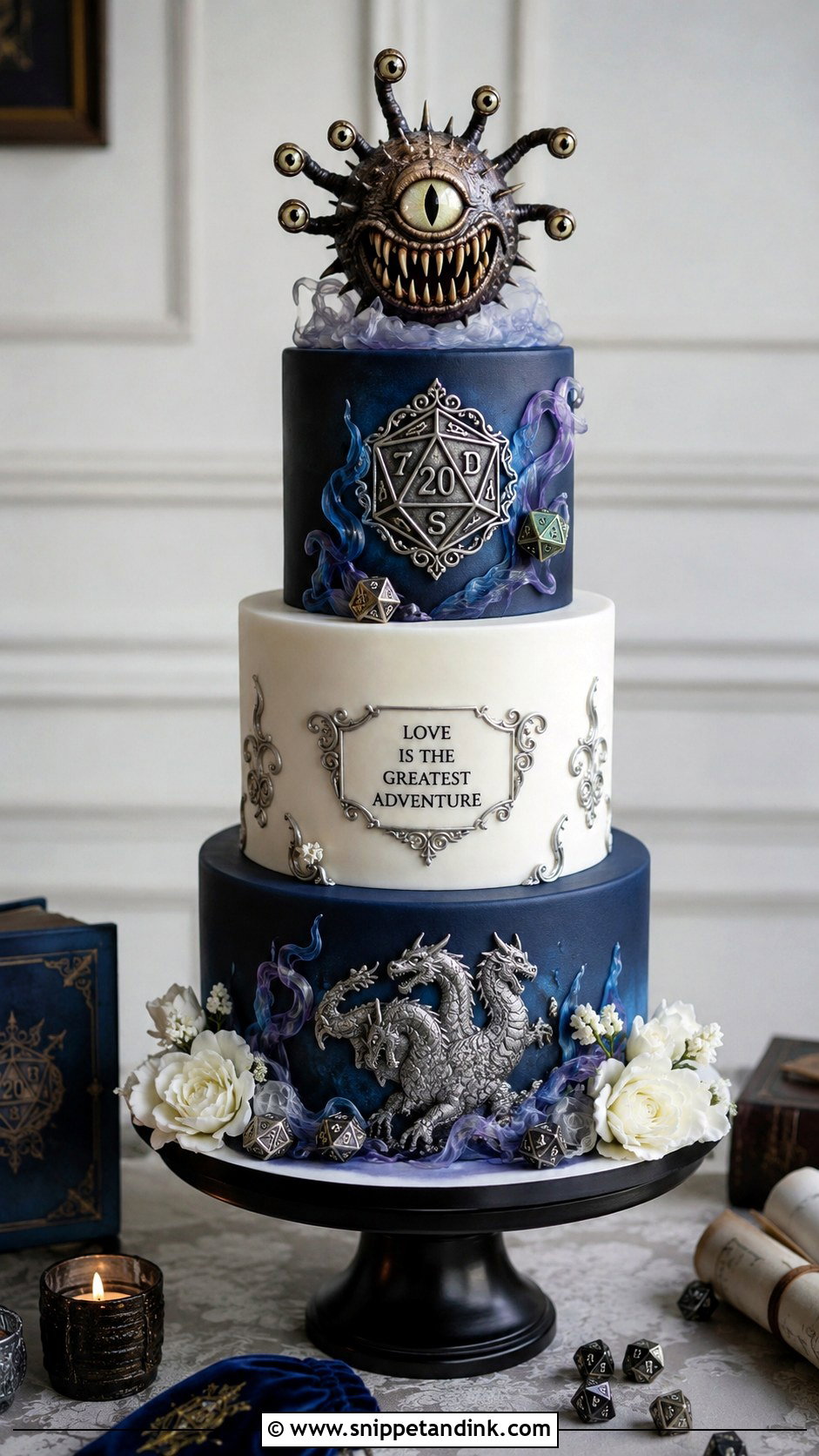 Dungeons And Dragons Wedding Cake With Beholder - Snippet and Ink - 25 Dungeons and Dragons Wedding Cake Ideas