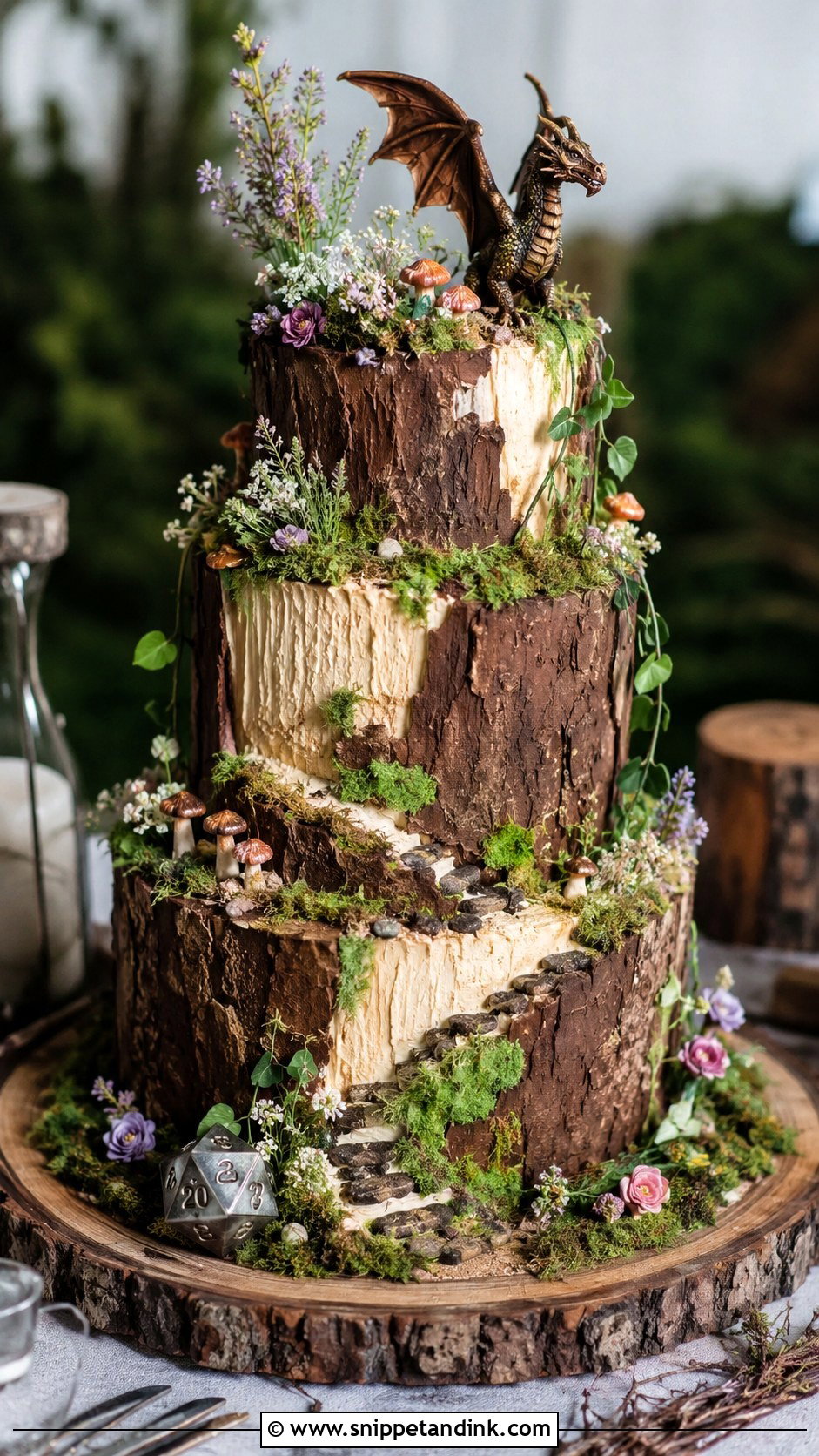 Dungeons And Dragons Woodland Wedding Cake - Snippet and Ink - 25 Dungeons and Dragons Wedding Cake Ideas