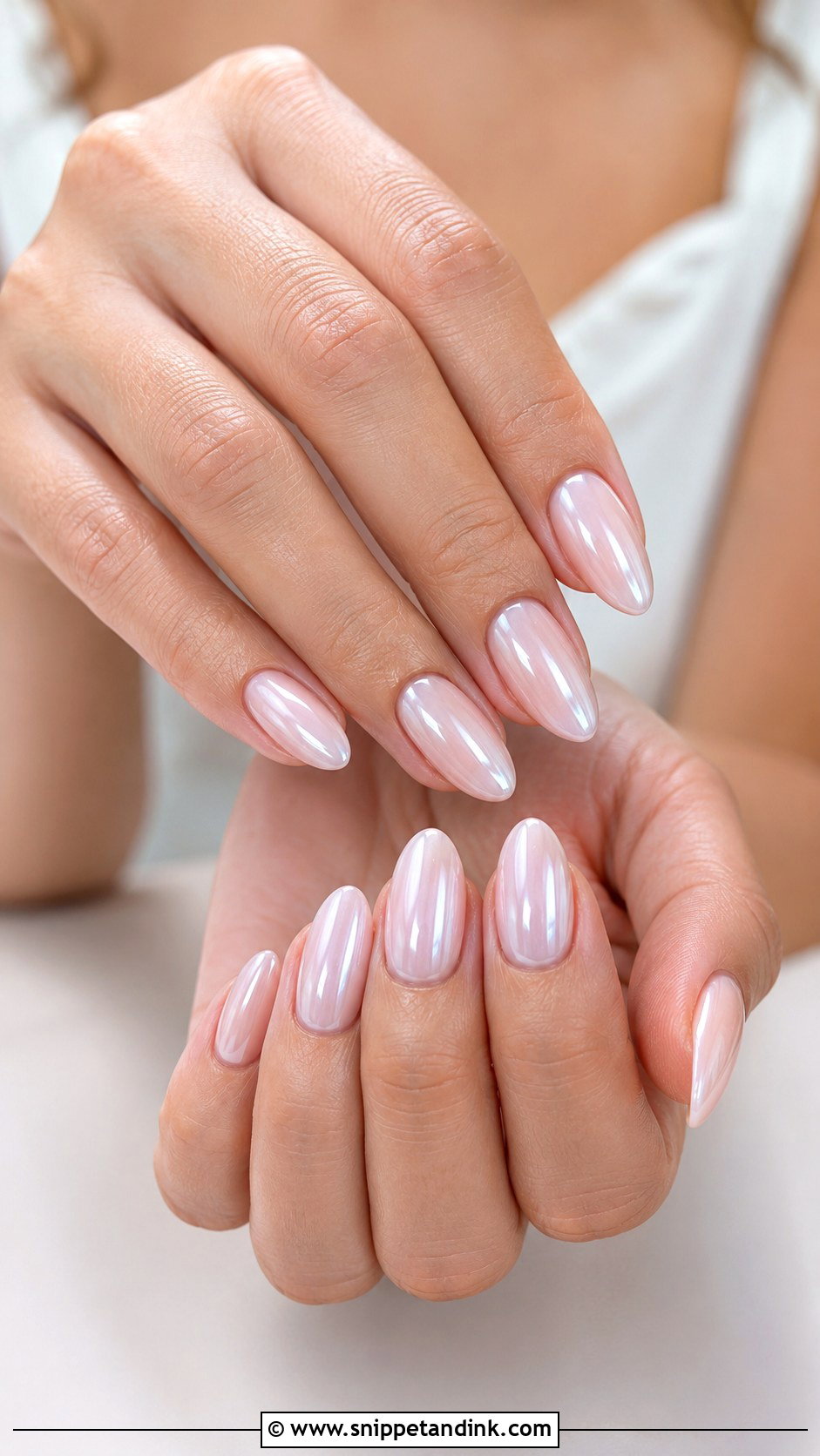 Dusty Blue Almond Wedding Guest Nails - Snippet and Ink - 20 Almond Wedding Guest Nails Ideas