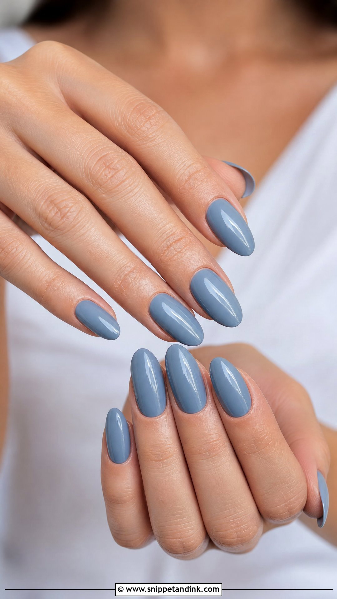 Dusty Blue Bridal Party Nails - Snippet and Ink - 25 Bridal Party Nails