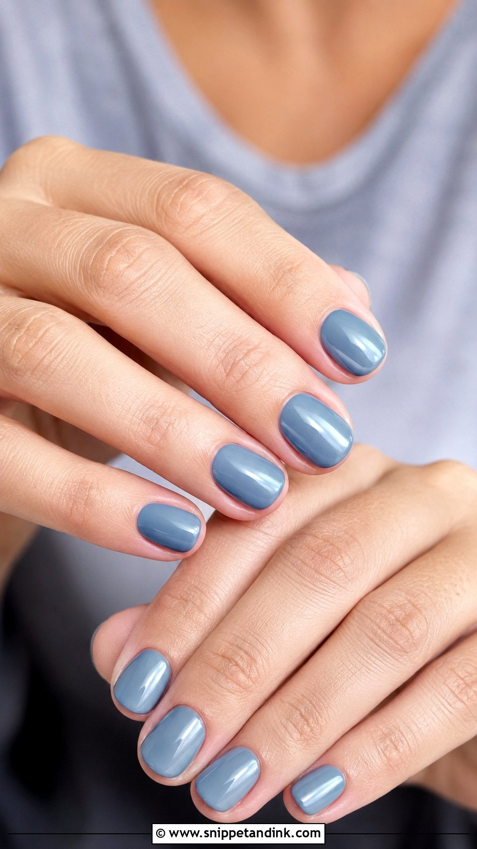 Dusty Blue Fall Wedding Nails - Snippet and Ink - 20 Fall Nails for Wedding