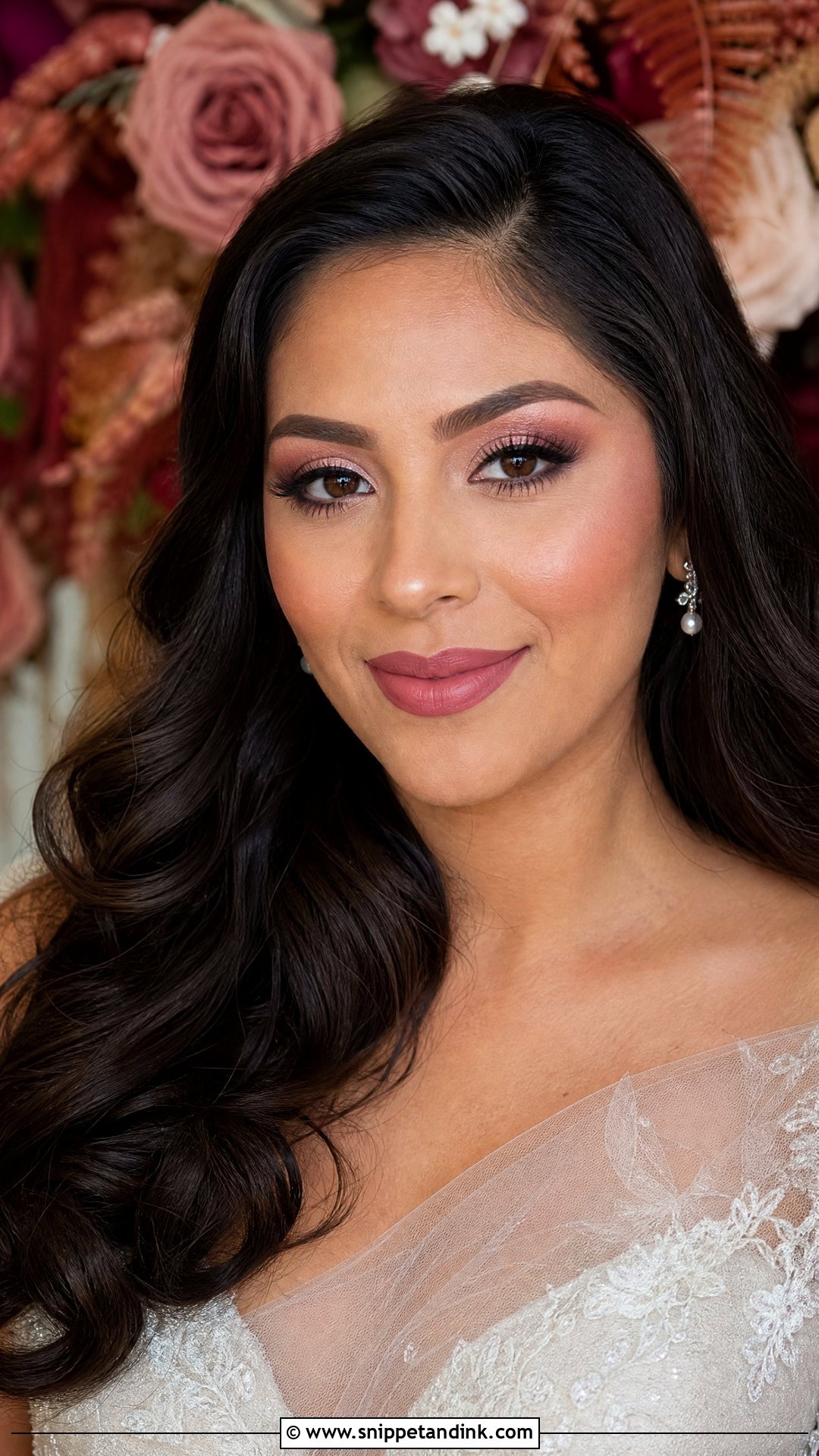 Dusty Rose Bridal Makeup For Green Eyes - Snippet and Ink - 20 Fall Wedding Makeup for Bride Green Eyes