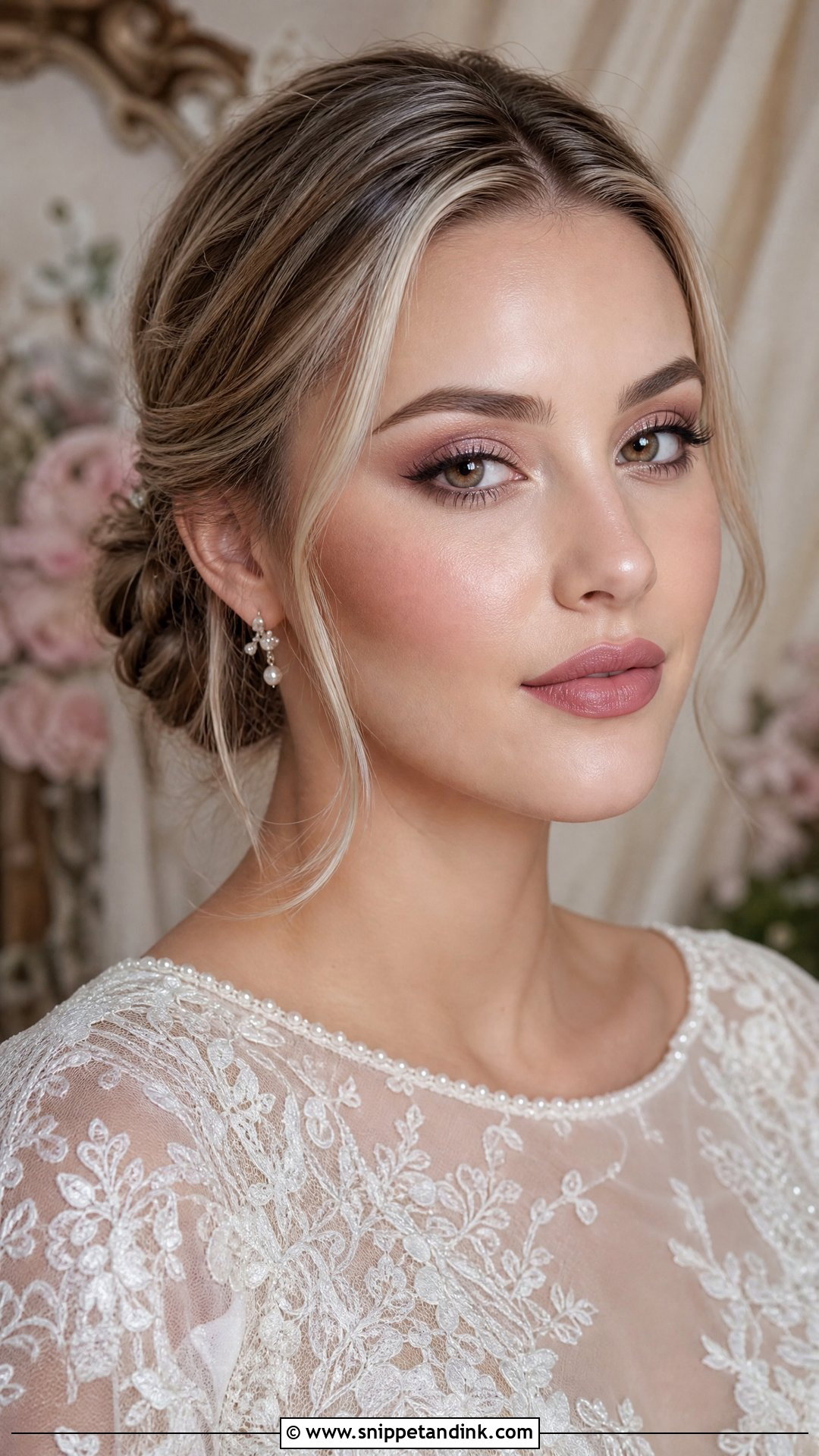 Dusty Rose Bridal Makeup - Snippet and Ink - 20 Bride Lipstick Ideas