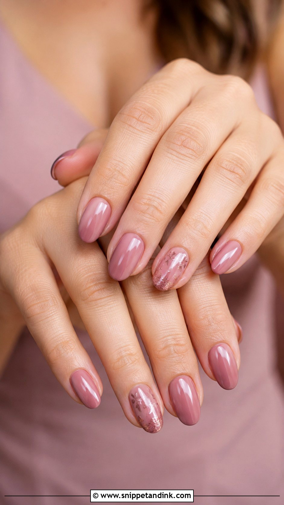 Dusty Rose Bridesmaids Nails - Snippet and Ink - 30 Bridesmaids Nails