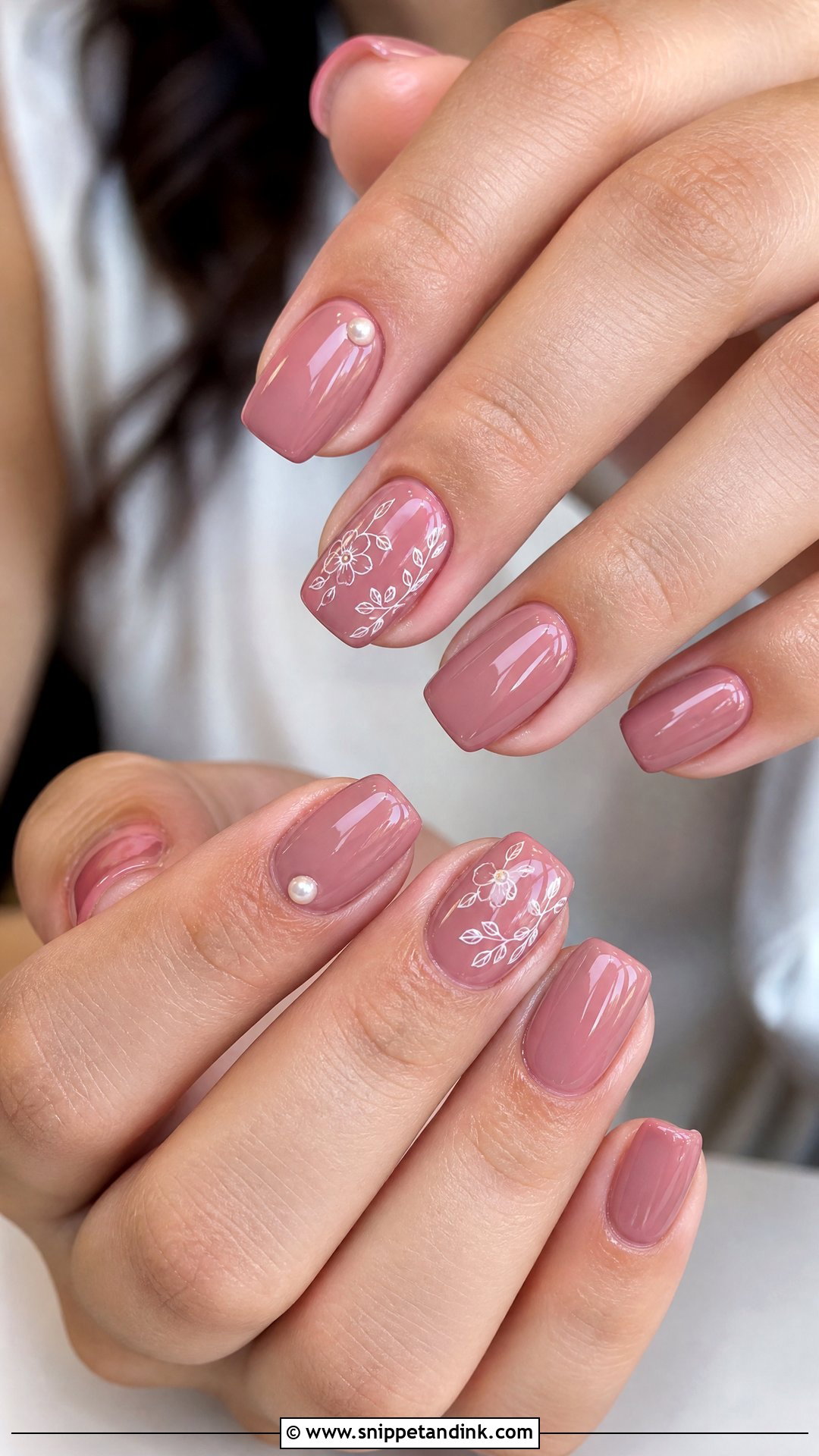 Dusty Rose Wedding Nails - Snippet and Ink - 20 Vintage Wedding Nails