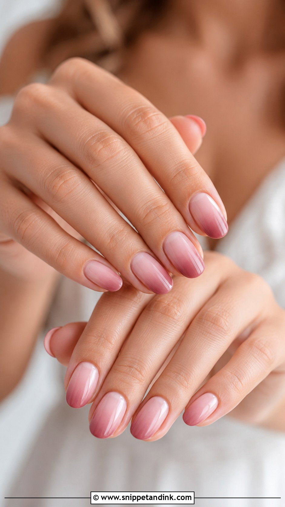Dusty Rose Wedding Nails With Blush Pink Ombre - Snippet and Ink - 20 Dusty Rose Wedding Nails