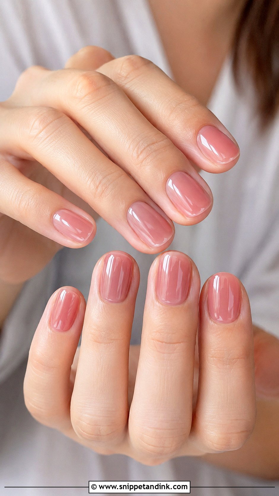 Dusty Rose Wedding Nails With Sheer Jelly Finish - Snippet and Ink - 20 Dusty Rose Wedding Nails