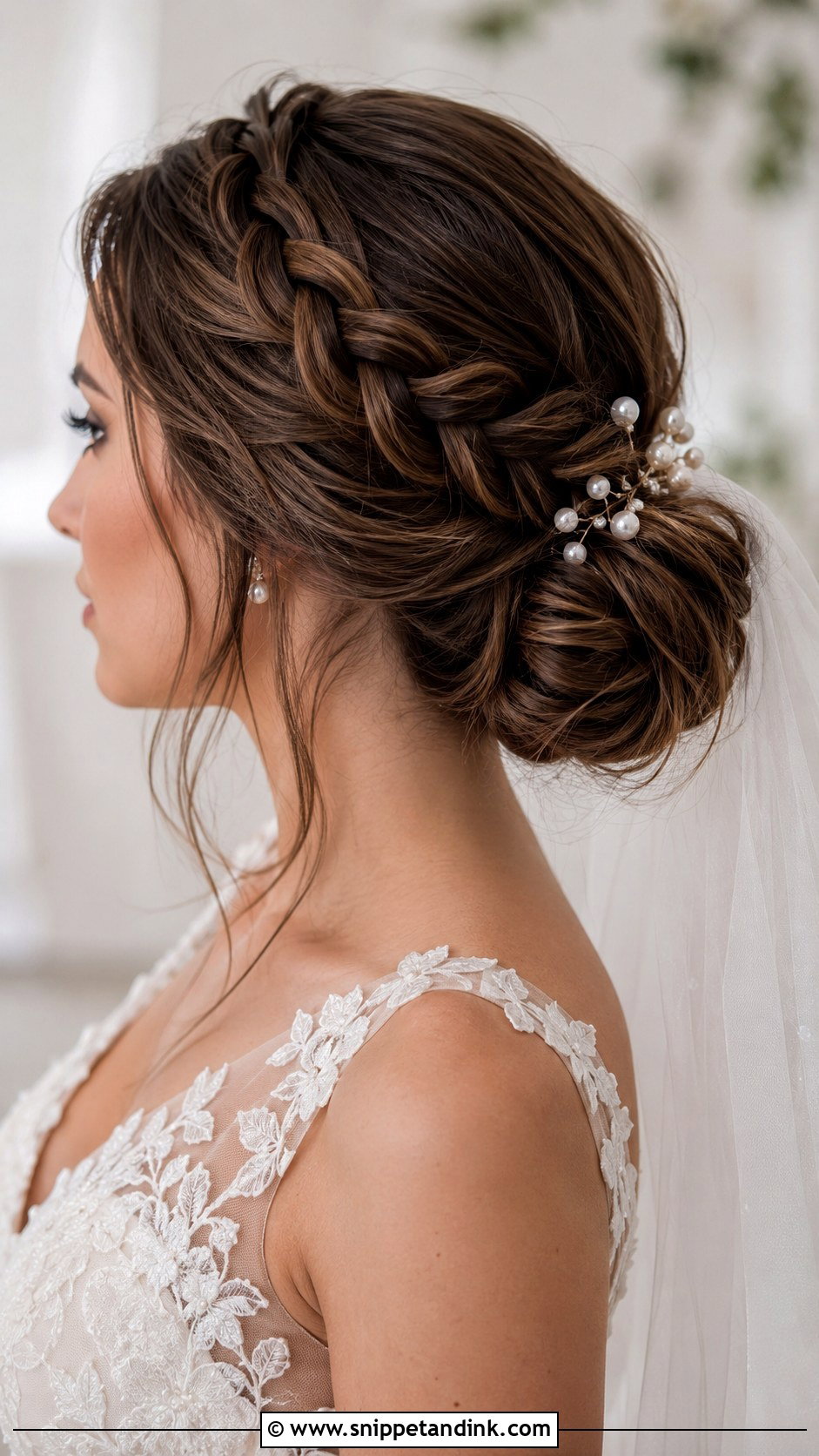 Dutch Braid Bridal Bun - Snippet and Ink - 20 Wedding Hair with Braids