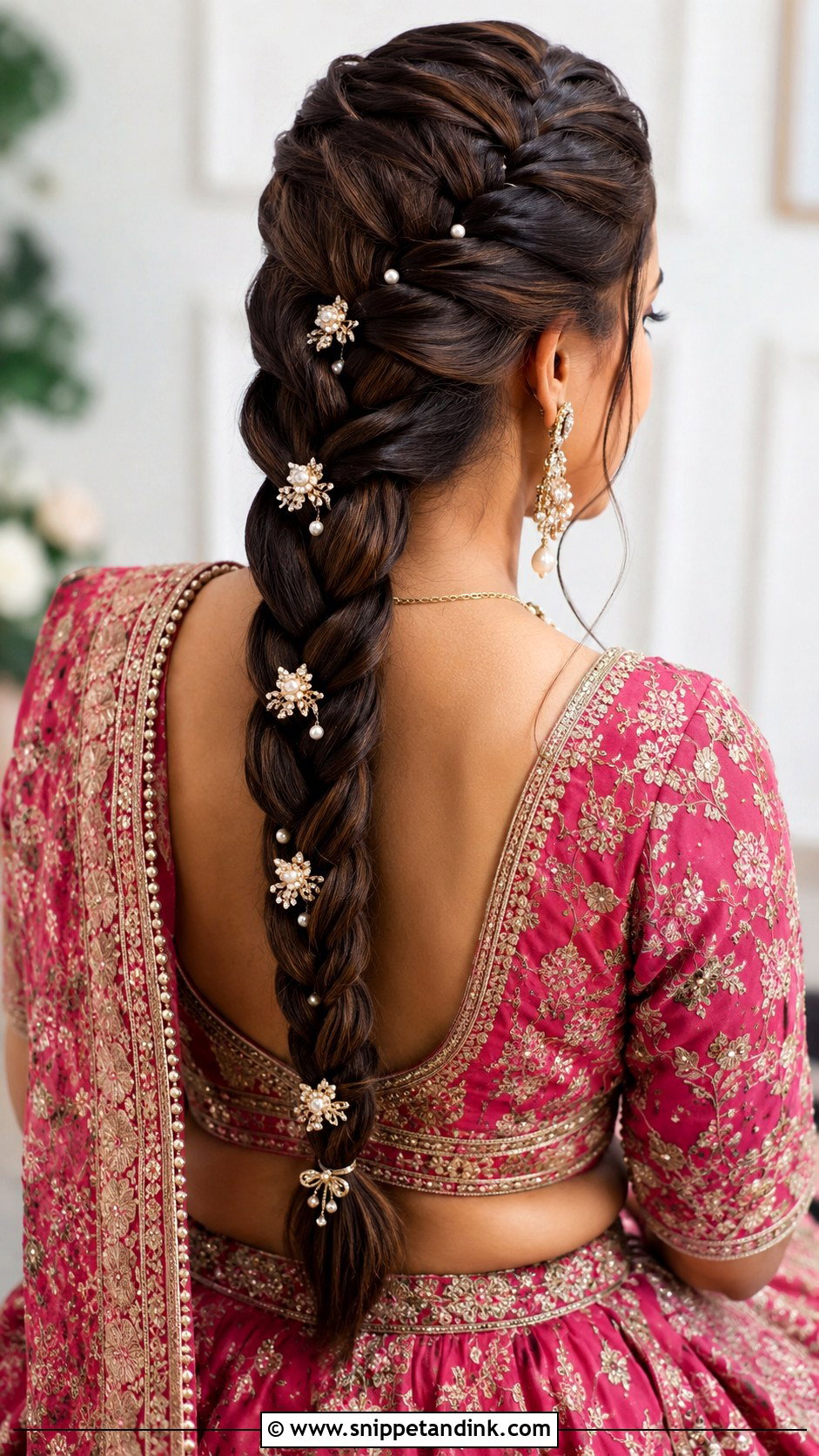 Dutch Braid Bridal Choti - Snippet and Ink - 25 Bridal Choti Hairstyle Ideas