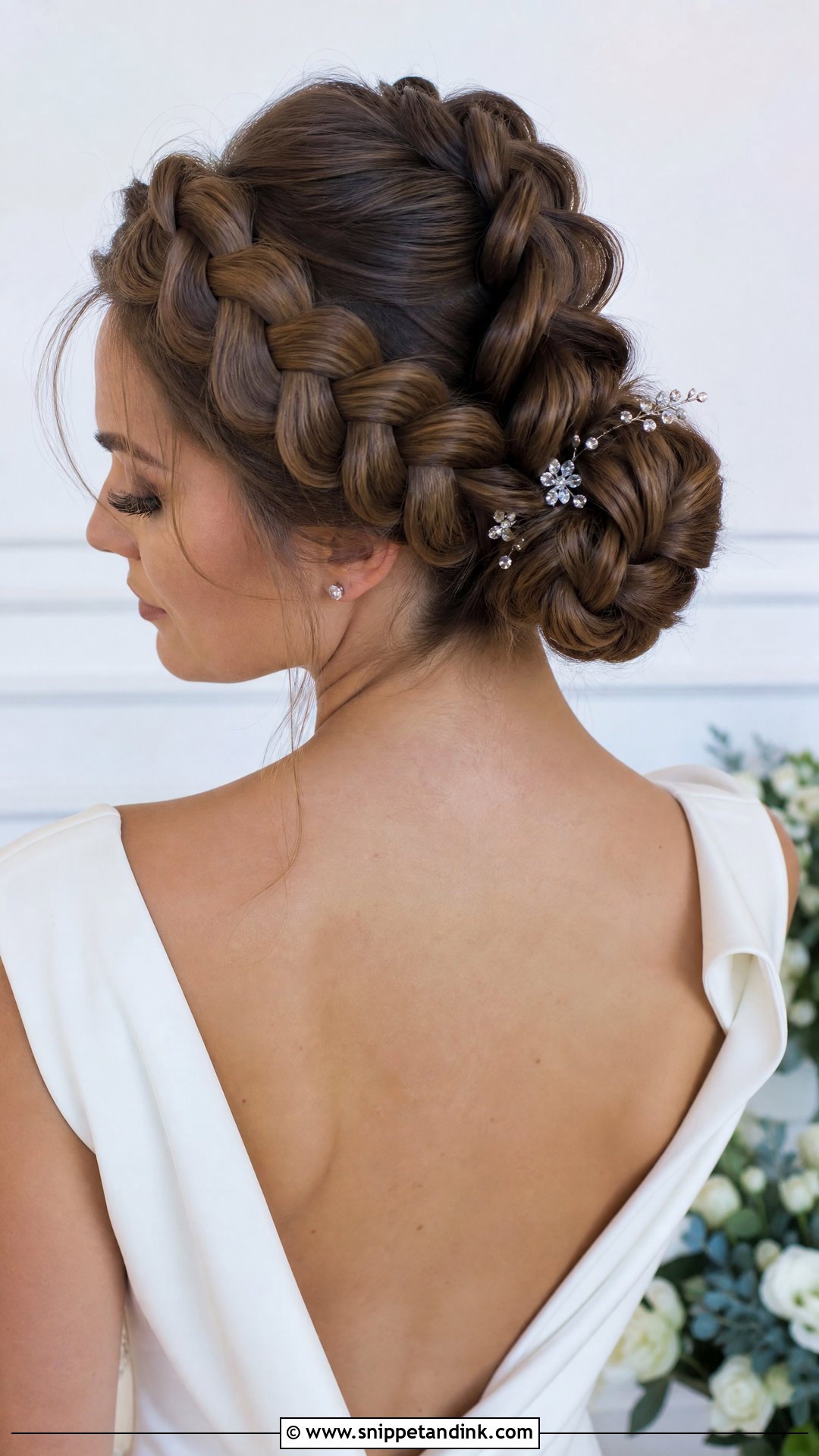 Dutch Braid Bridal Updo - Snippet and Ink - 20 Brides with Braids