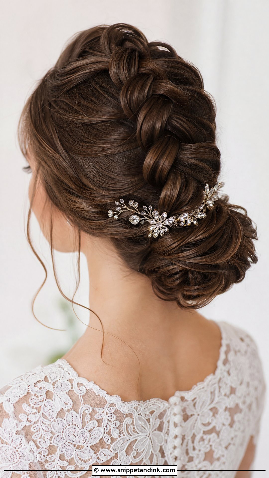 Dutch Braid Bridal Updo - Snippet and Ink - 20 Wedding Hair Braids