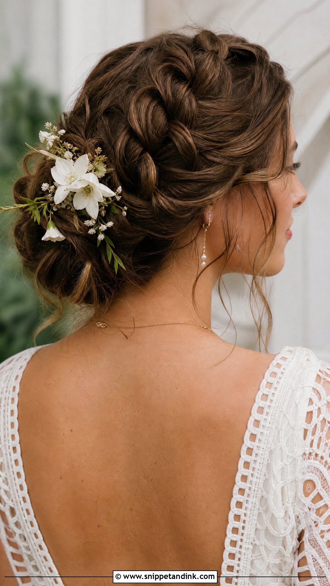 Dutch Braid Bridal Updo - Snippet and Ink - 25 2025 Bridal Hair Ideas
