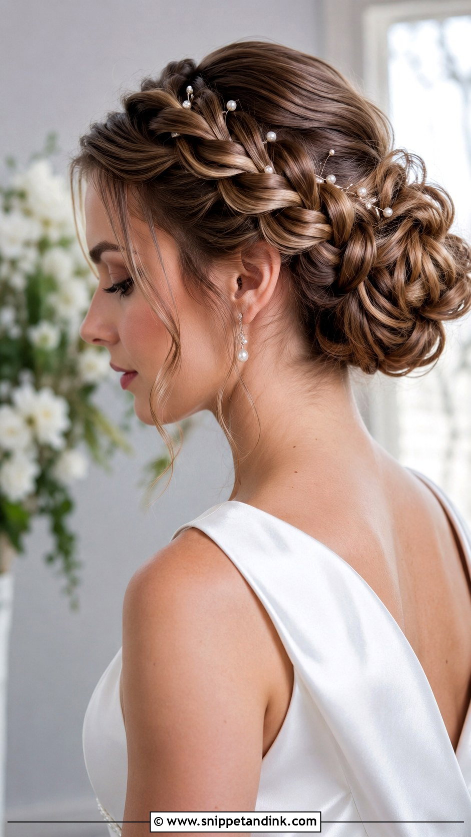 Dutch Braid Bridal Updo - Snippet and Ink - 25 Bridal Braids for Long Hair