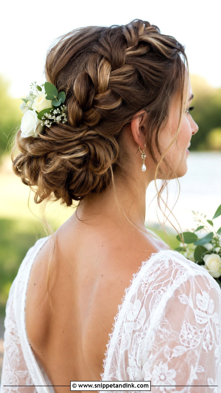 Dutch Braid Bridal Updo - Snippet and Ink - 25 Wedding Hair Looks