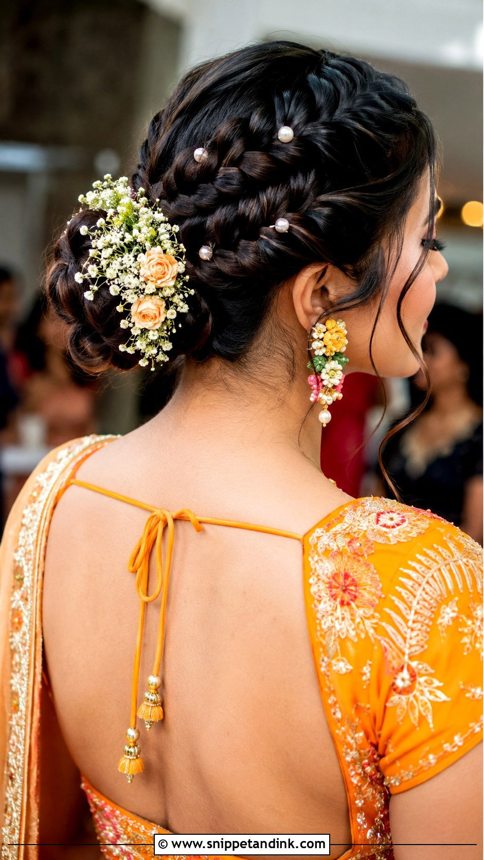 Dutch Braid Bun - Snippet and Ink - 20 Desi Bride Hair Ideas