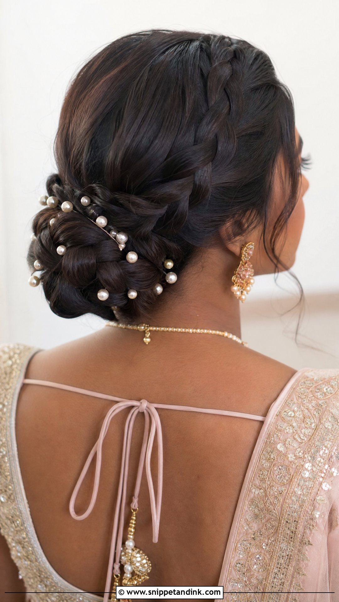 Dutch Braid Bun - Snippet and Ink - 20 Easy Indian Hairstyles for Wedding Guest