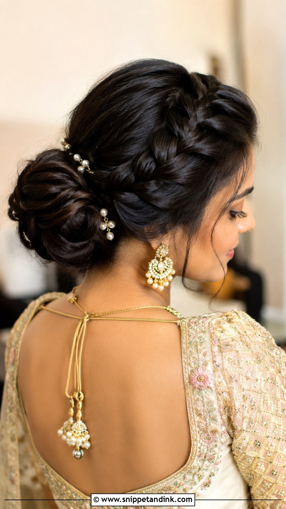 Dutch Braid Bun - Snippet and Ink - 20 Nikkah Hairstyles for Bride Sister